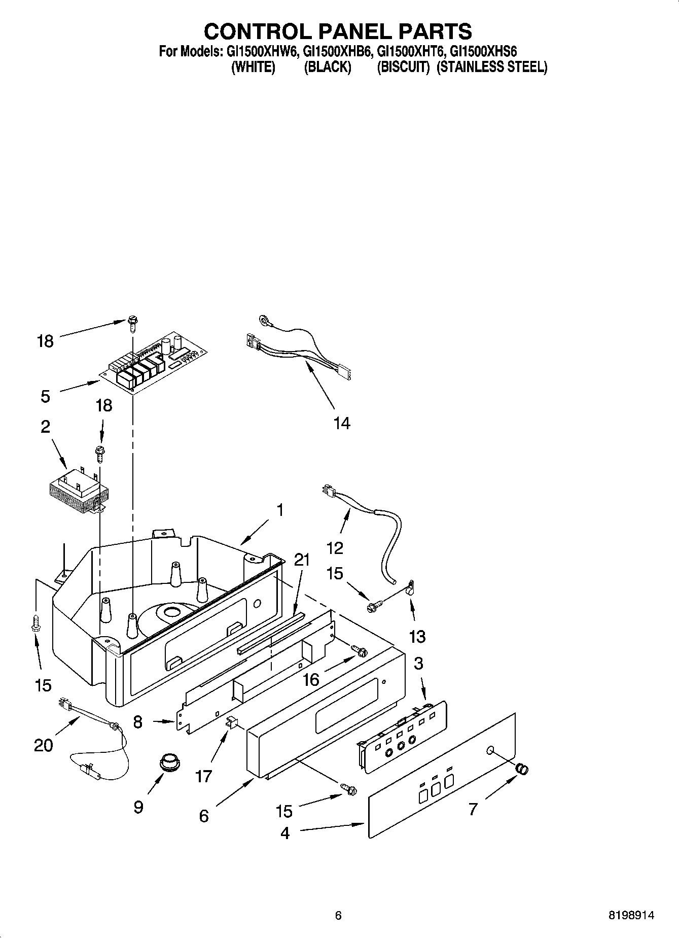 04 - CONTROL PANEL PARTS