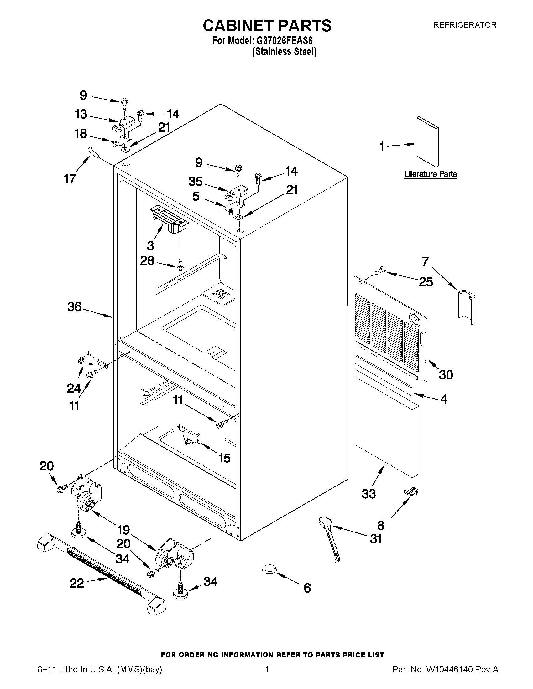 01 - CABINET PARTS