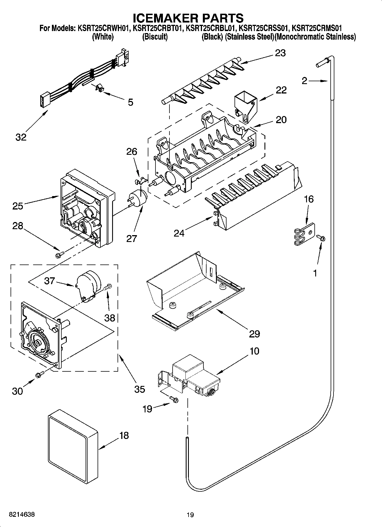12 - ICEMAKER PARTS, OPTIONAL PARTS