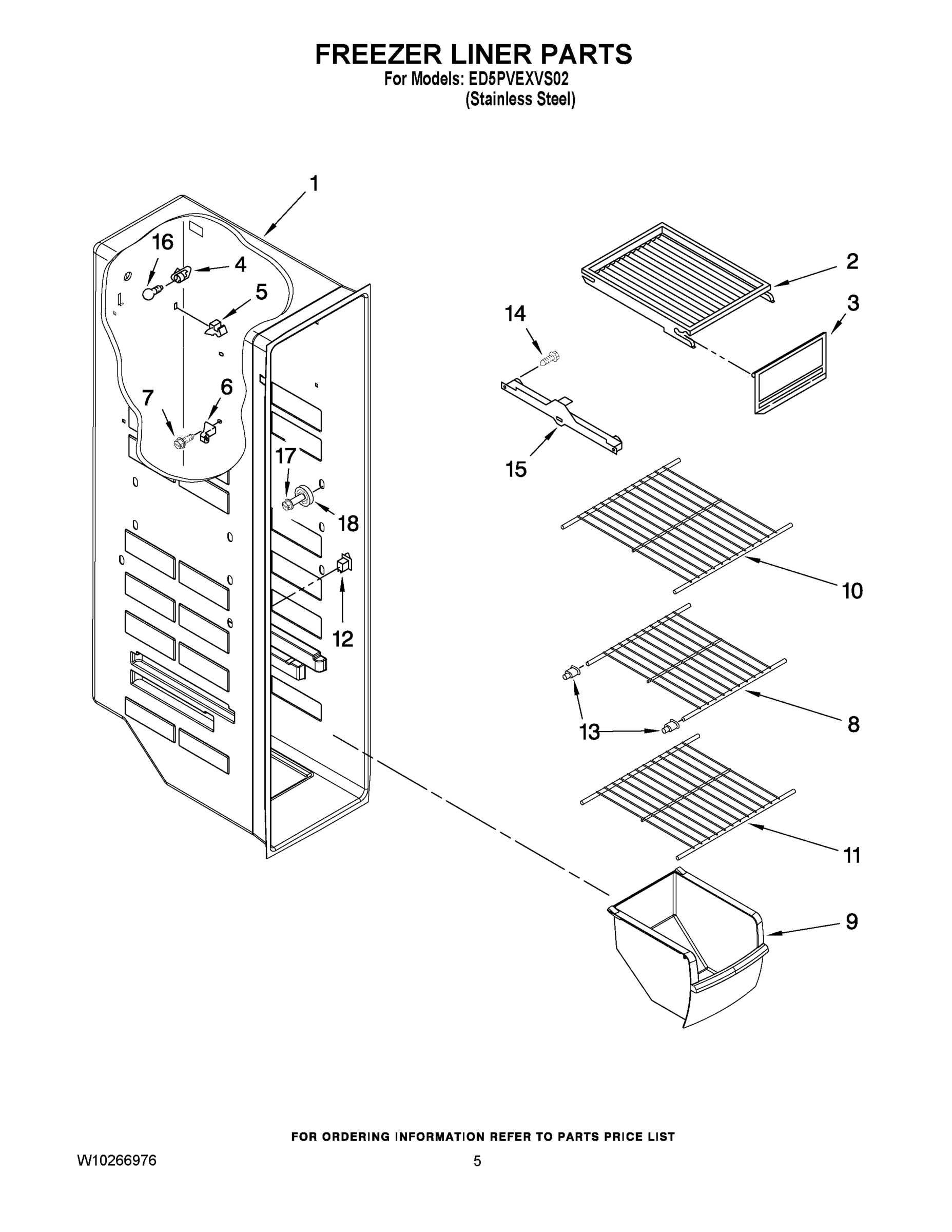 04 - FREEZER LINER PARTS