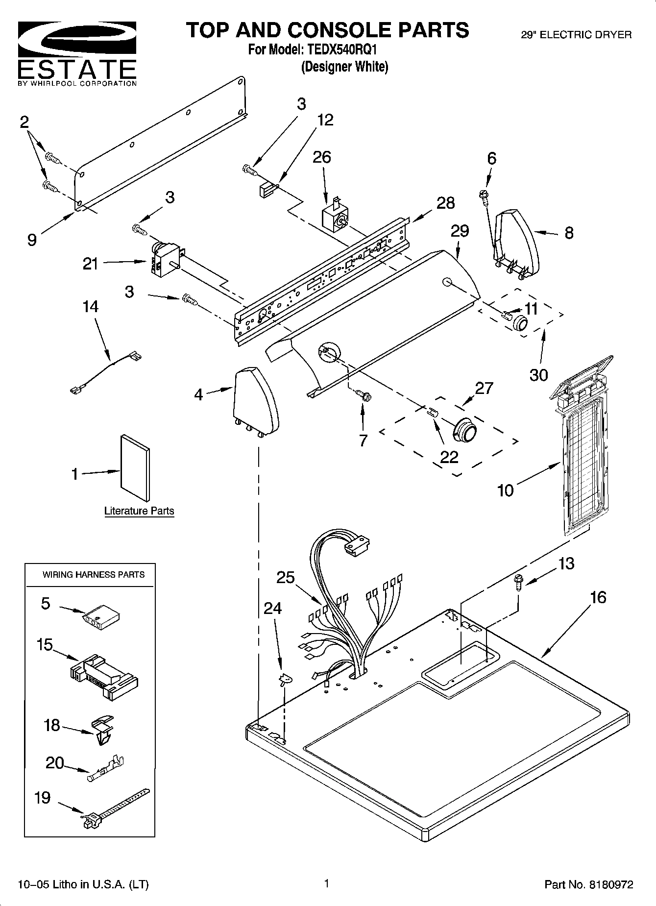01 - TOP AND CONSOLE PARTS