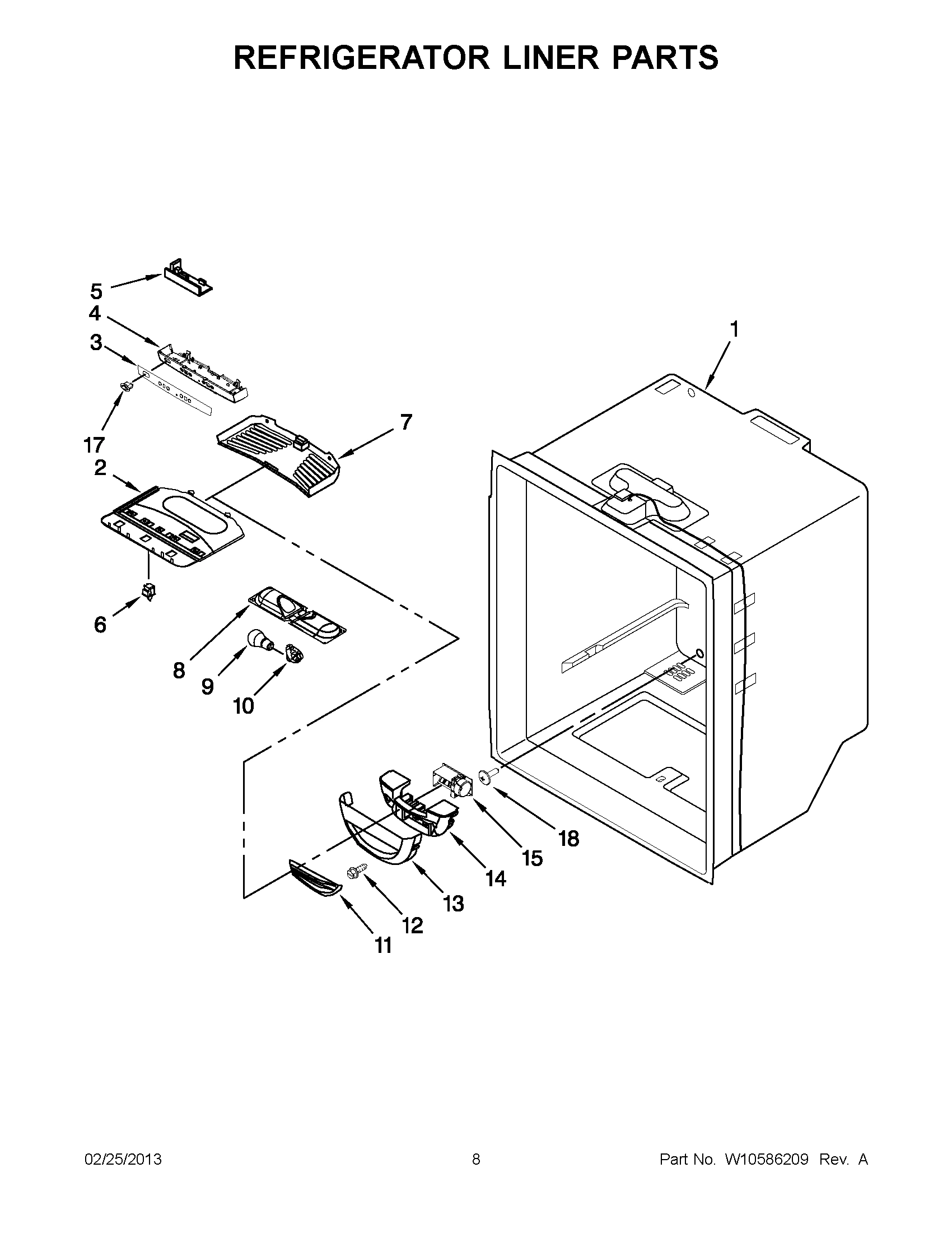 04 - REFRIGERATOR LINER PARTS