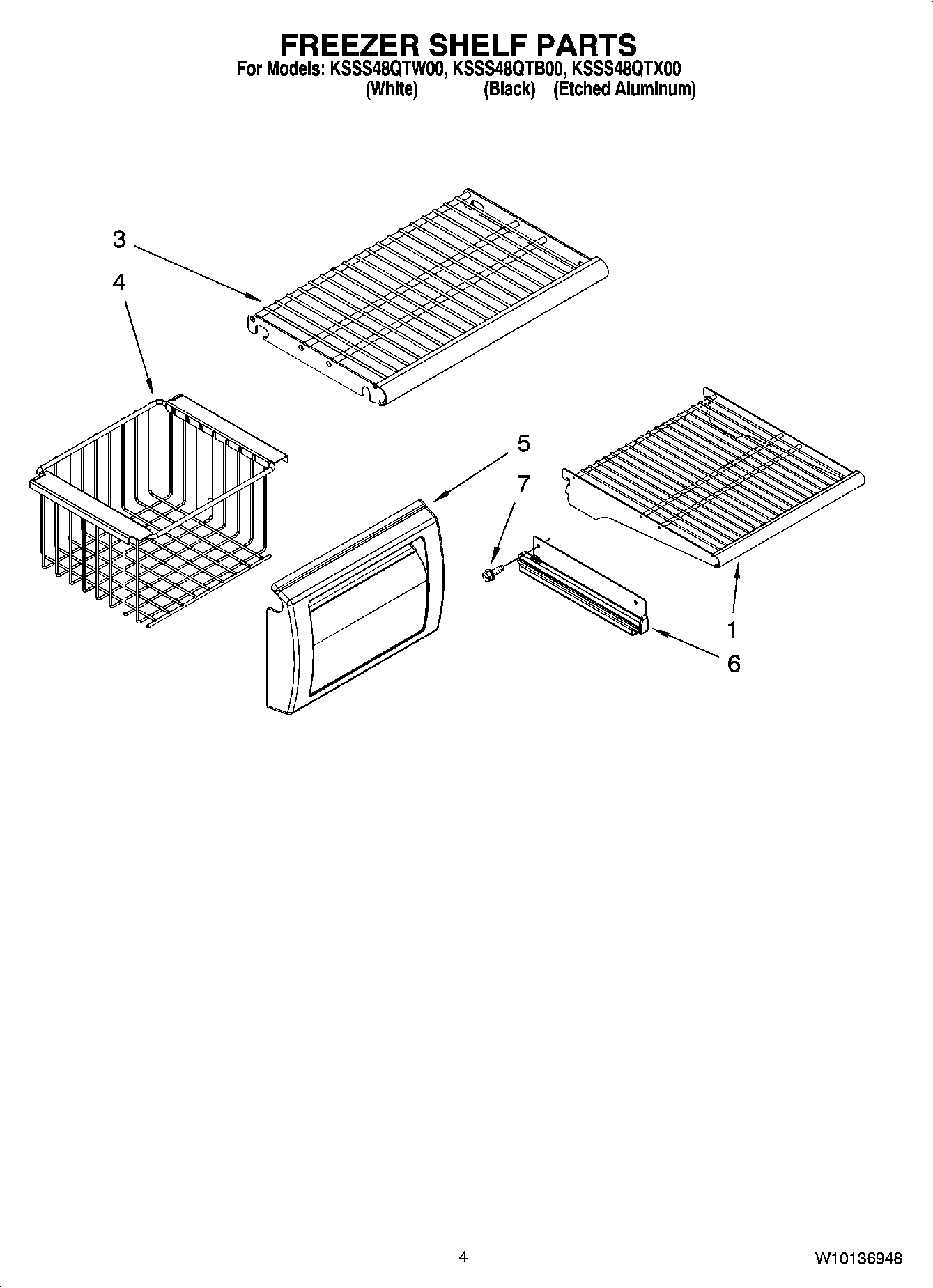 03 - FREEZER SHELF PARTS