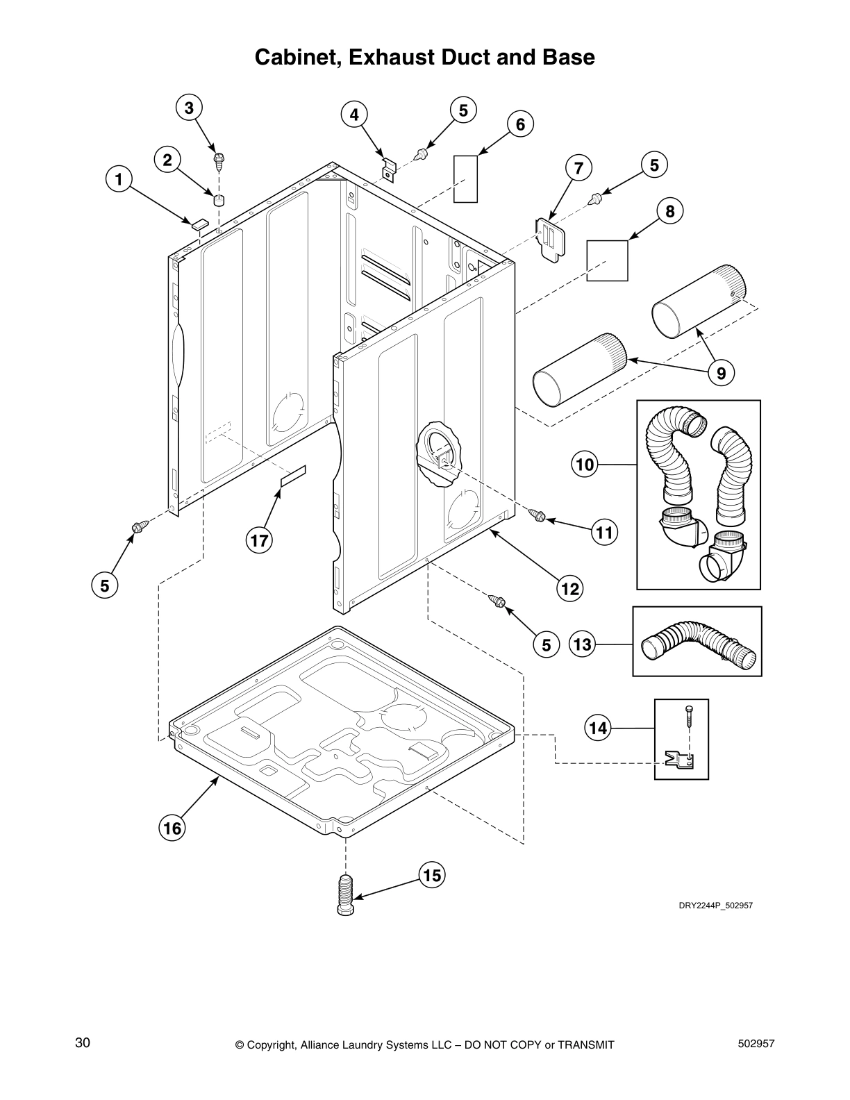 Cabinet, Exhaust Duct and Base