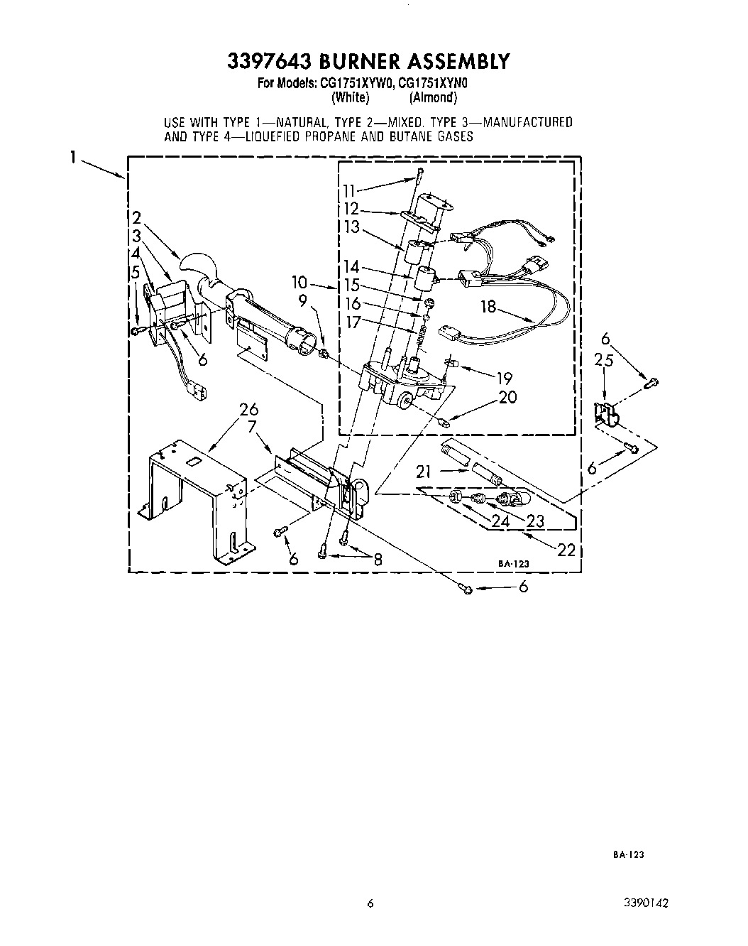 04 - 3397643 BURNER ASSEMBLY
