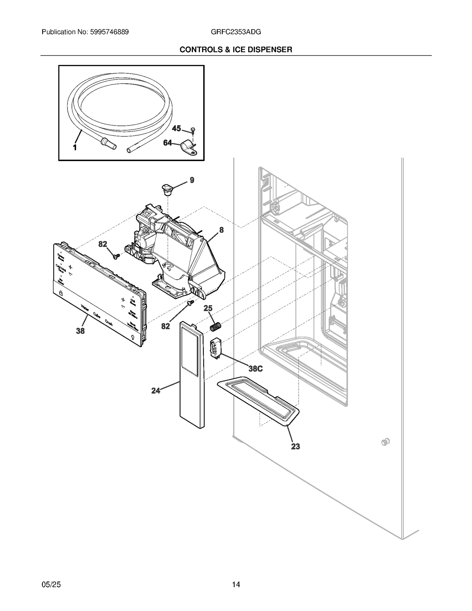 CONTROLS & ICE DISPENSER