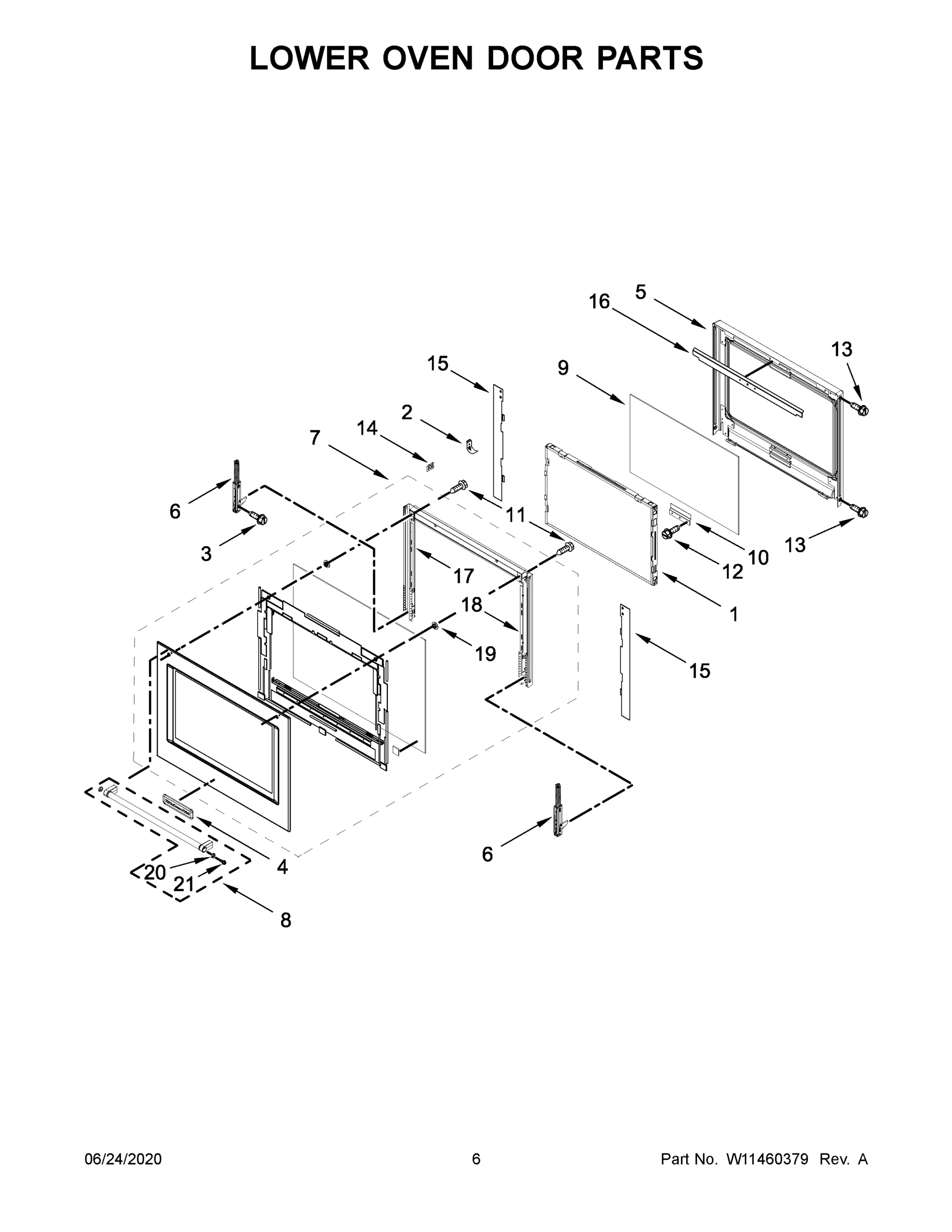 04 - LOWER OVEN DOOR PARTS