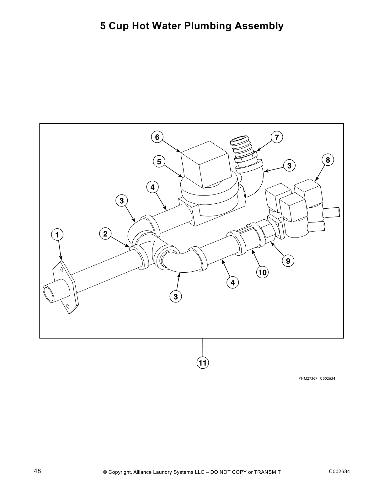 5 Cup Hot Water Plumbing Assembly