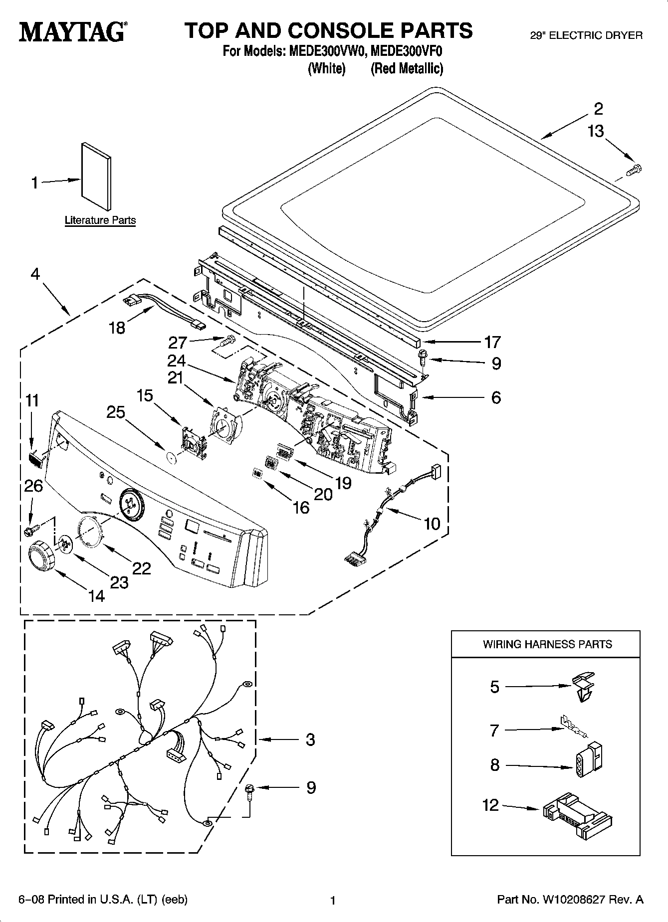 01 - TOP AND CONSOLE PARTS