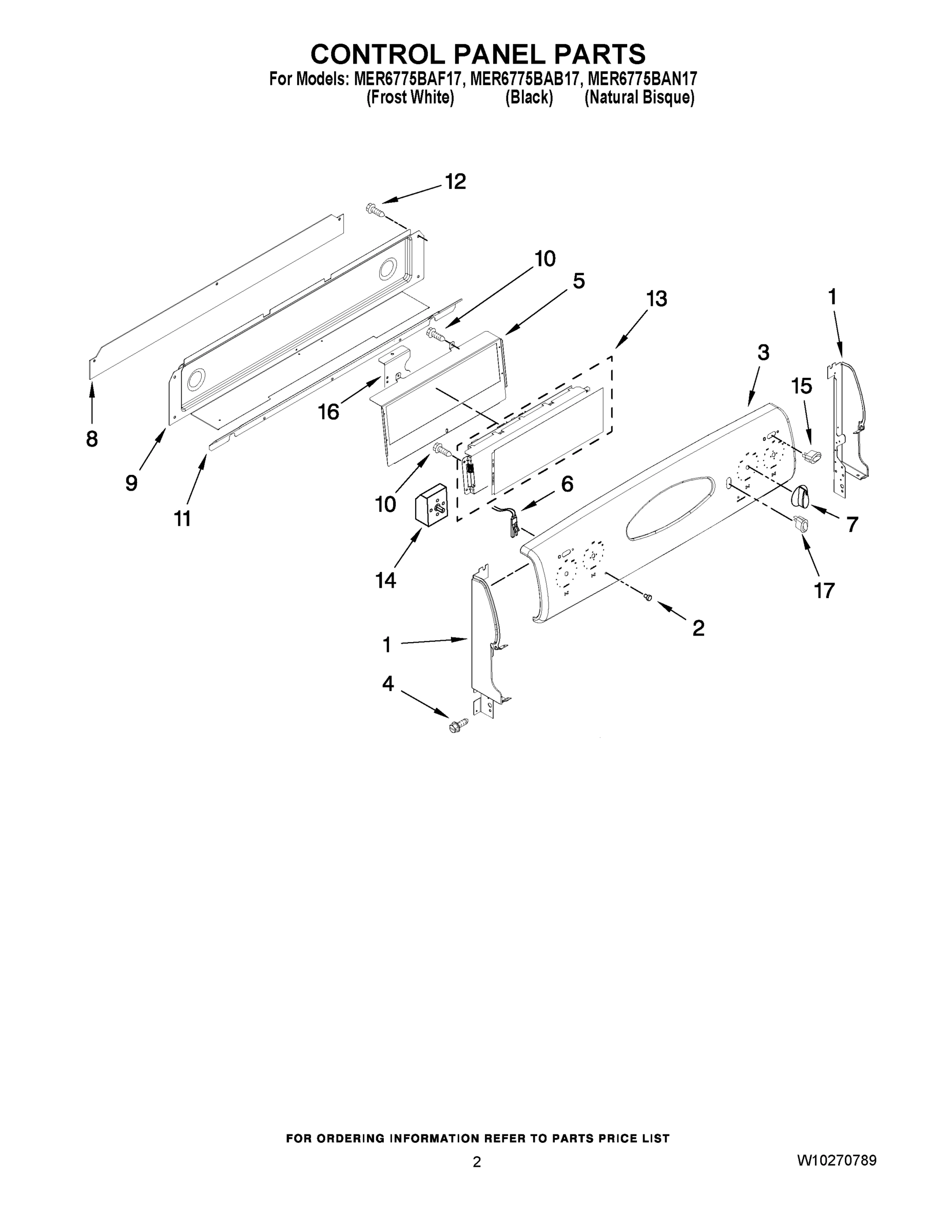 02 - CONTROL PANEL PARTS