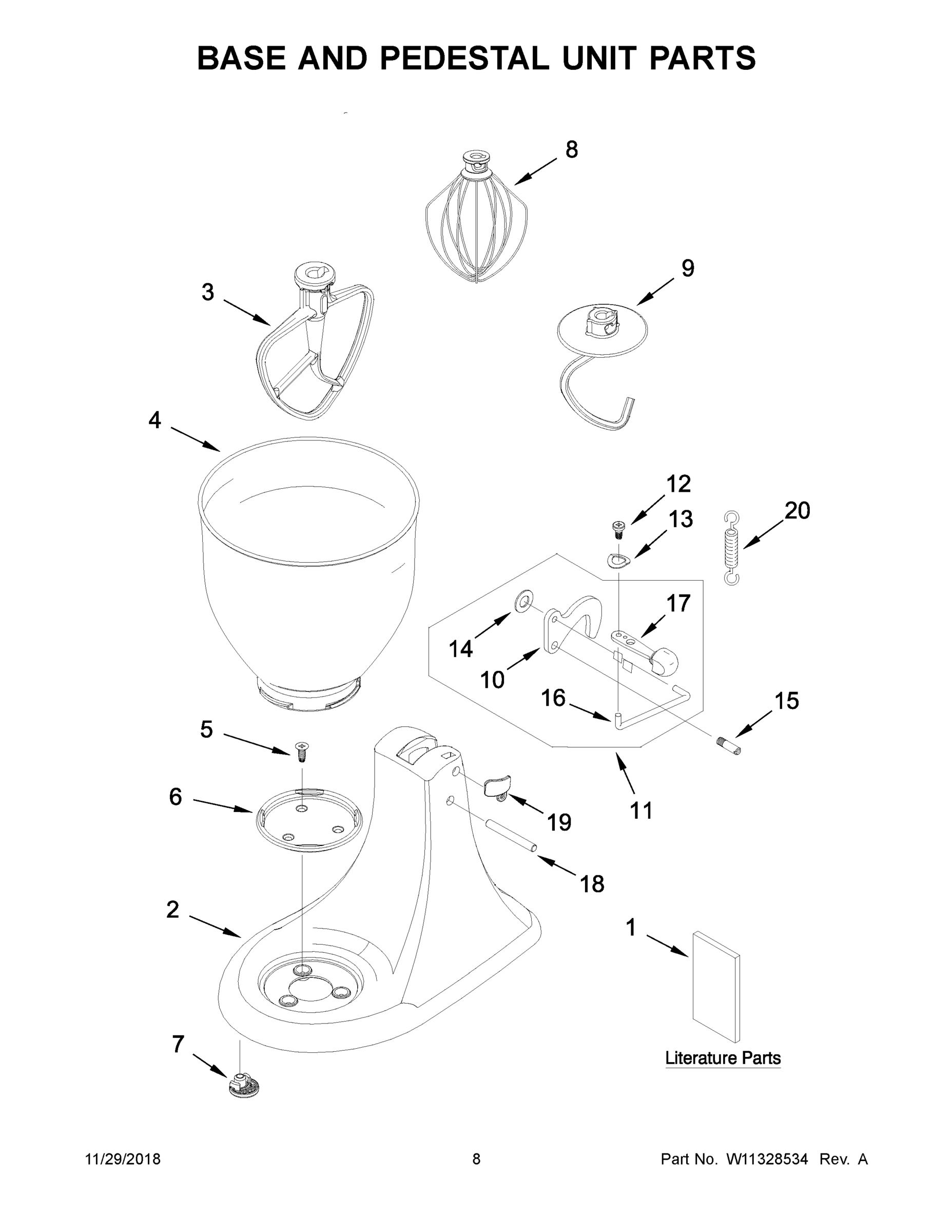 05 - BASE AND PEDESTAL UNIT PARTS