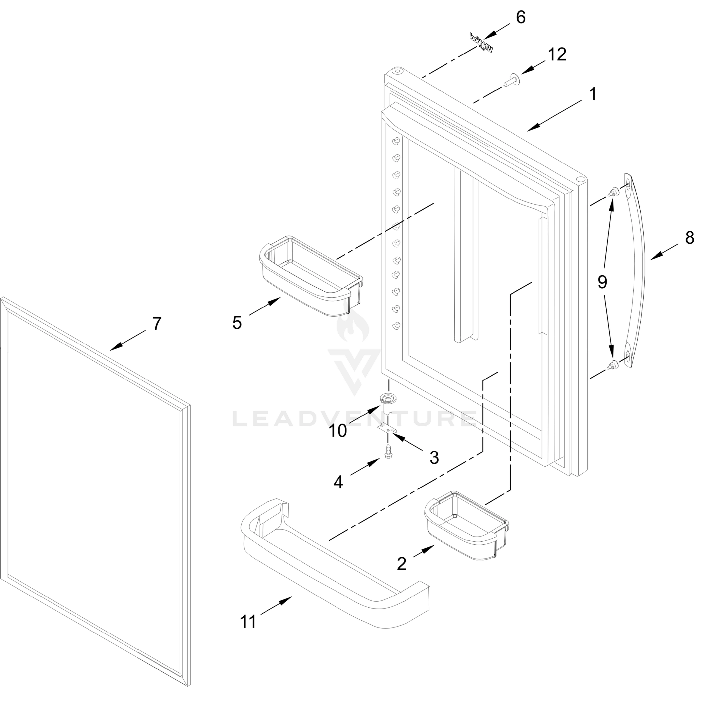 REFRIGERATOR DOOR PARTS