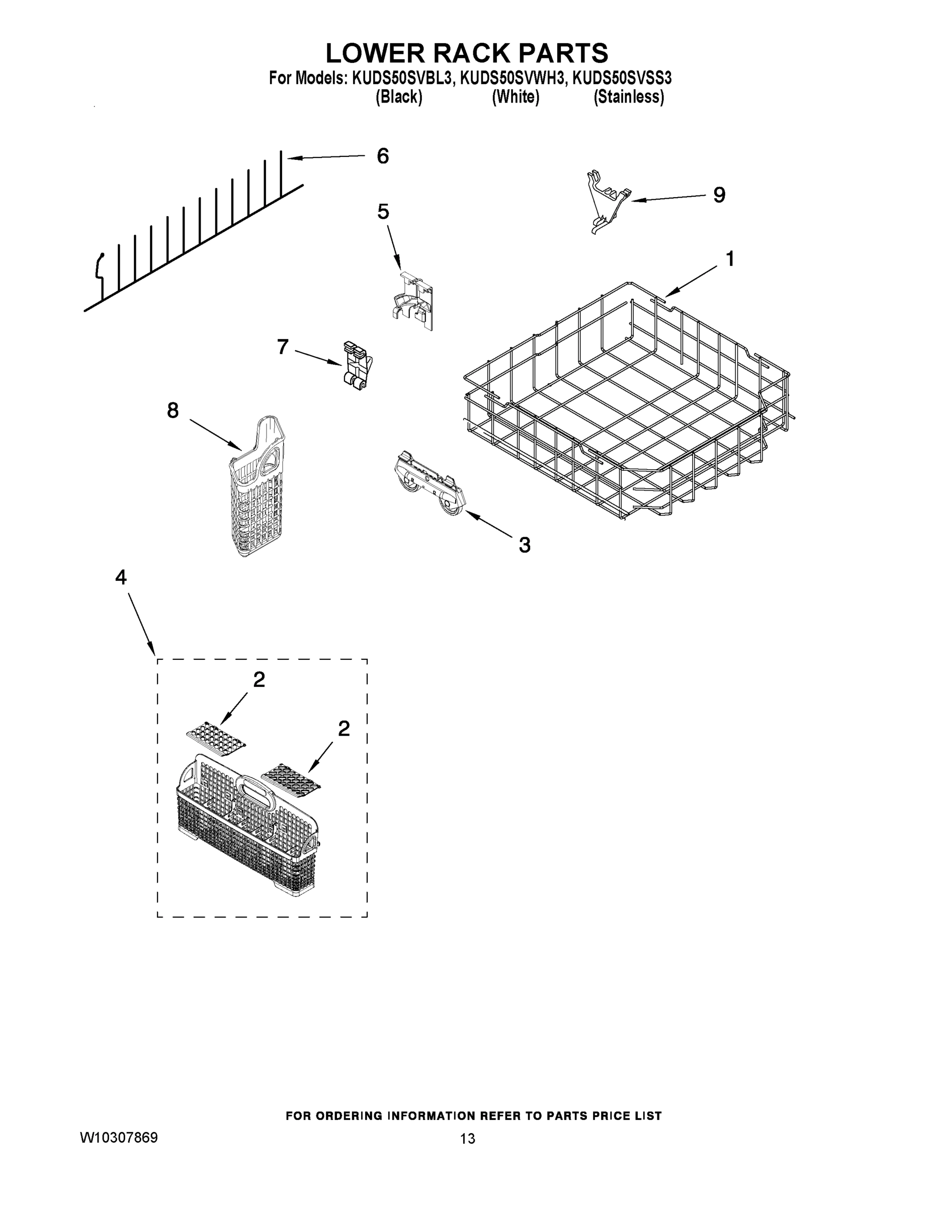 10 - LOWER RACK PARTS