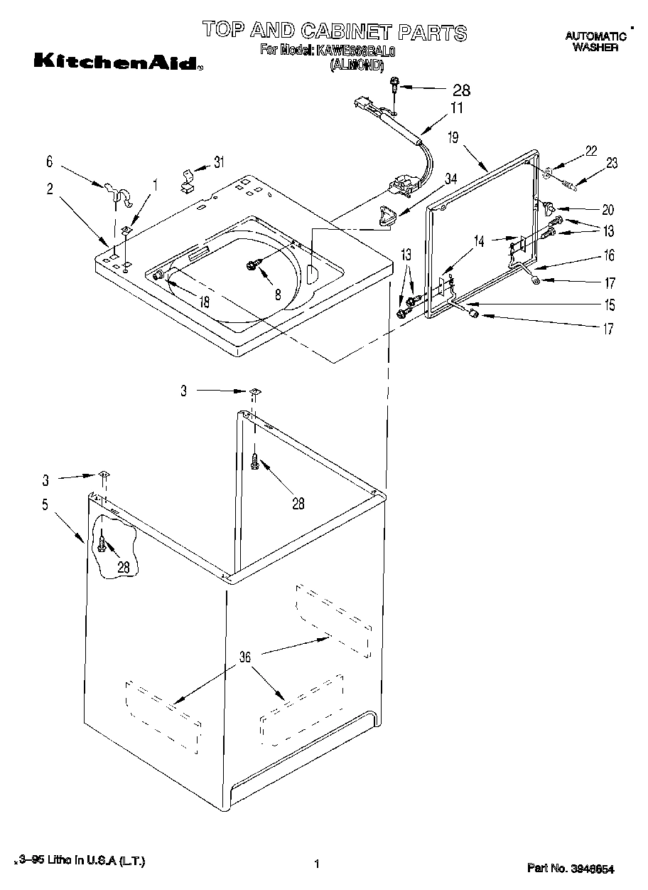 01 - TOP AND CABINET, LIT/OPTIONAL