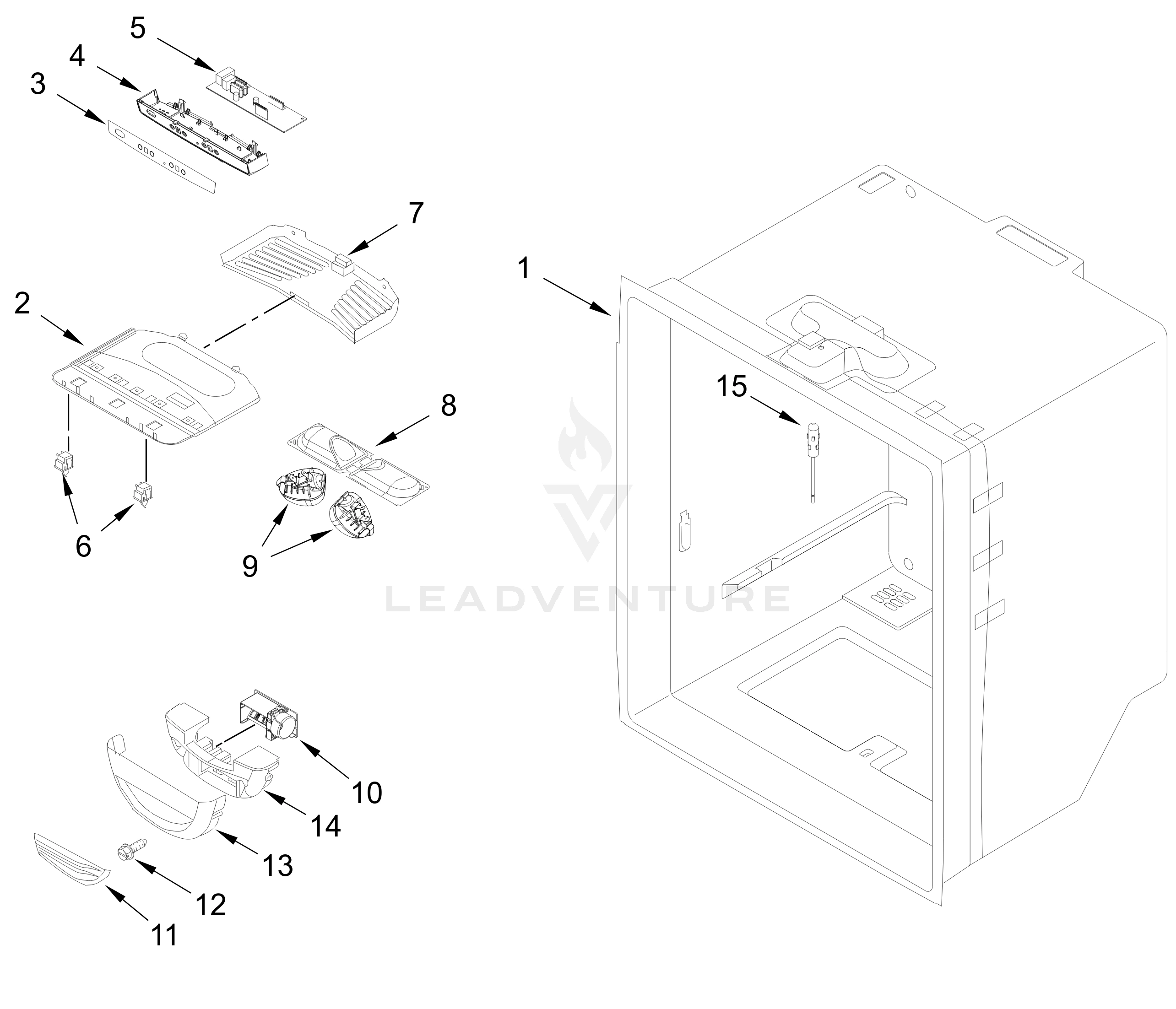 REFRIGERATOR LINER PARTS