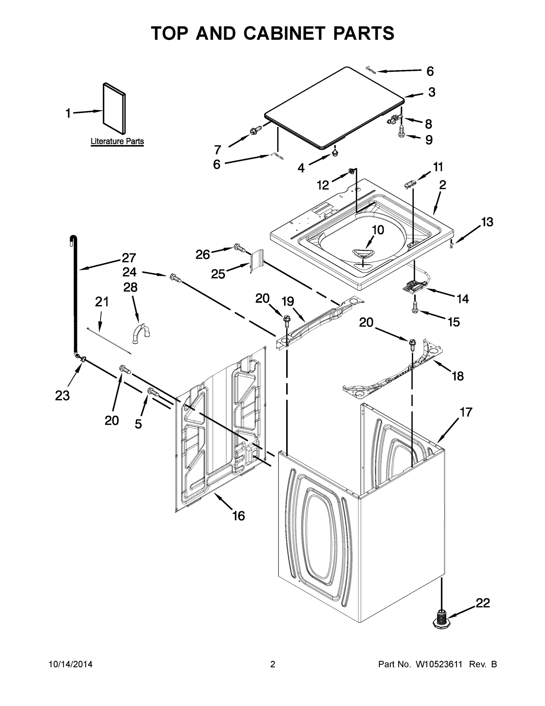 02 - TOP AND CABINET PARTS