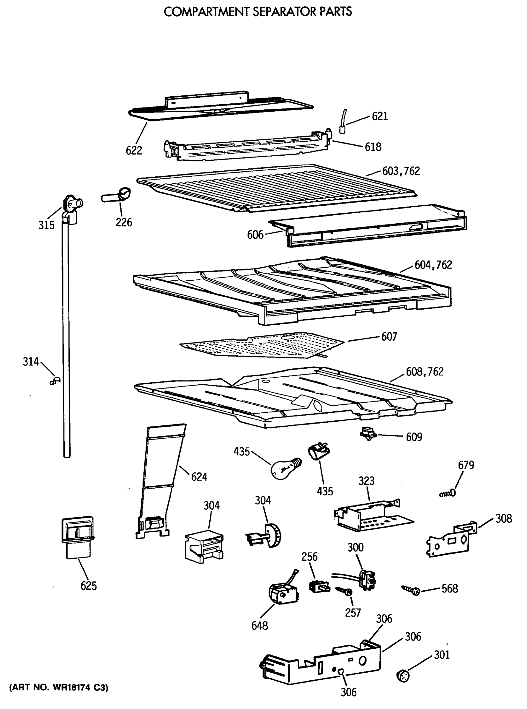 COMPARTMENT SEPARATOR PARTS