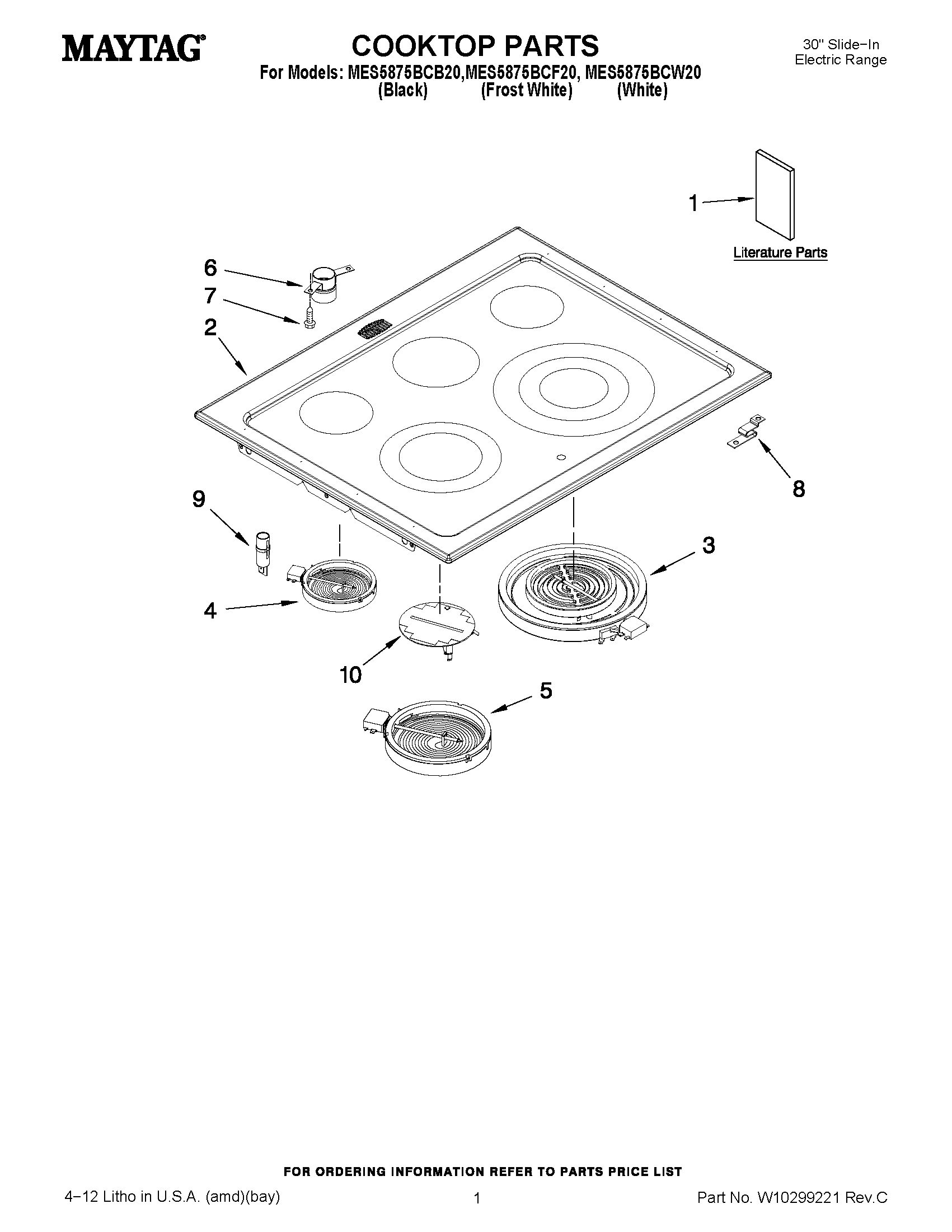 01 - COOKTOP PARTS