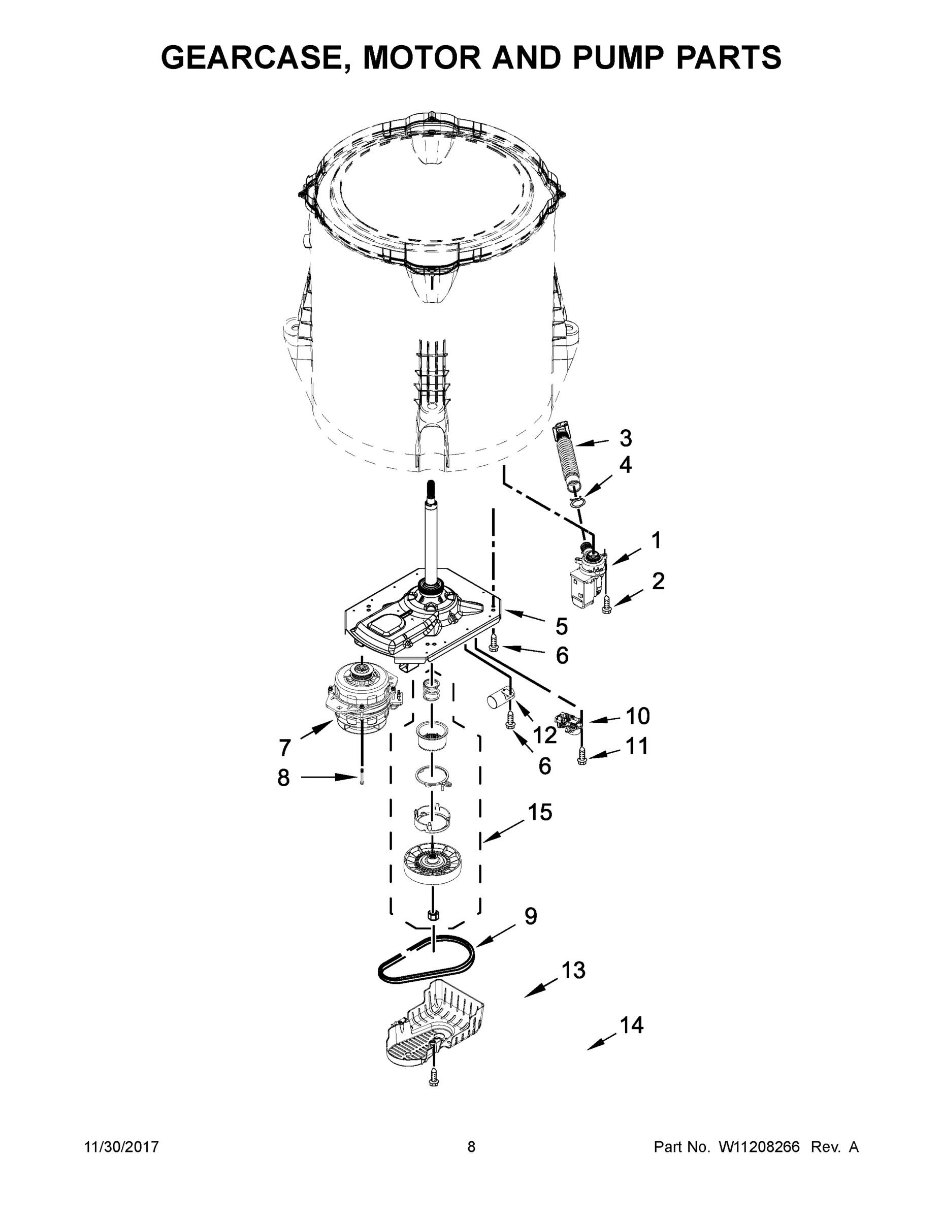 05 - GEARCASE, MOTOR AND PUMP PARTS