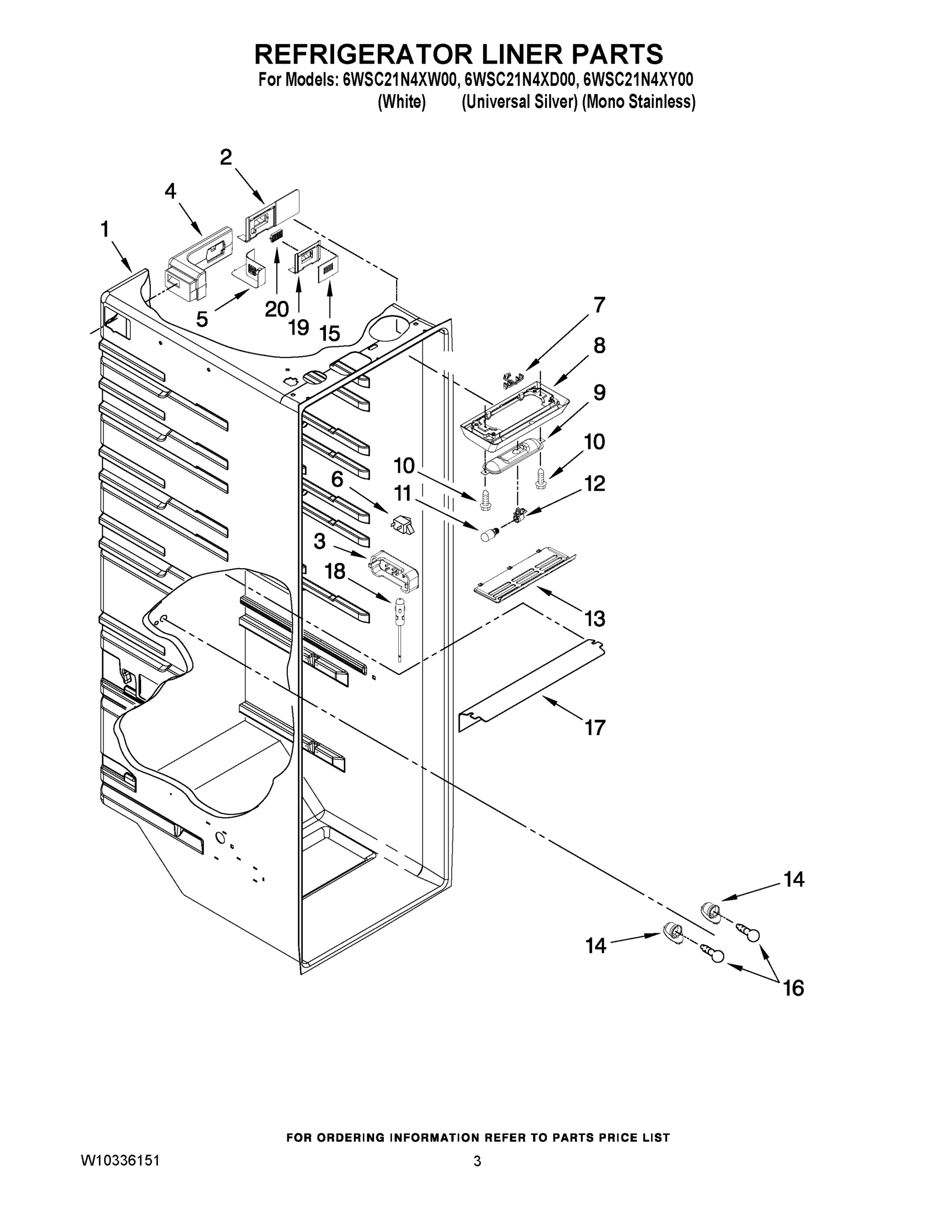 02 - REFRIGERATOR LINER PARTS