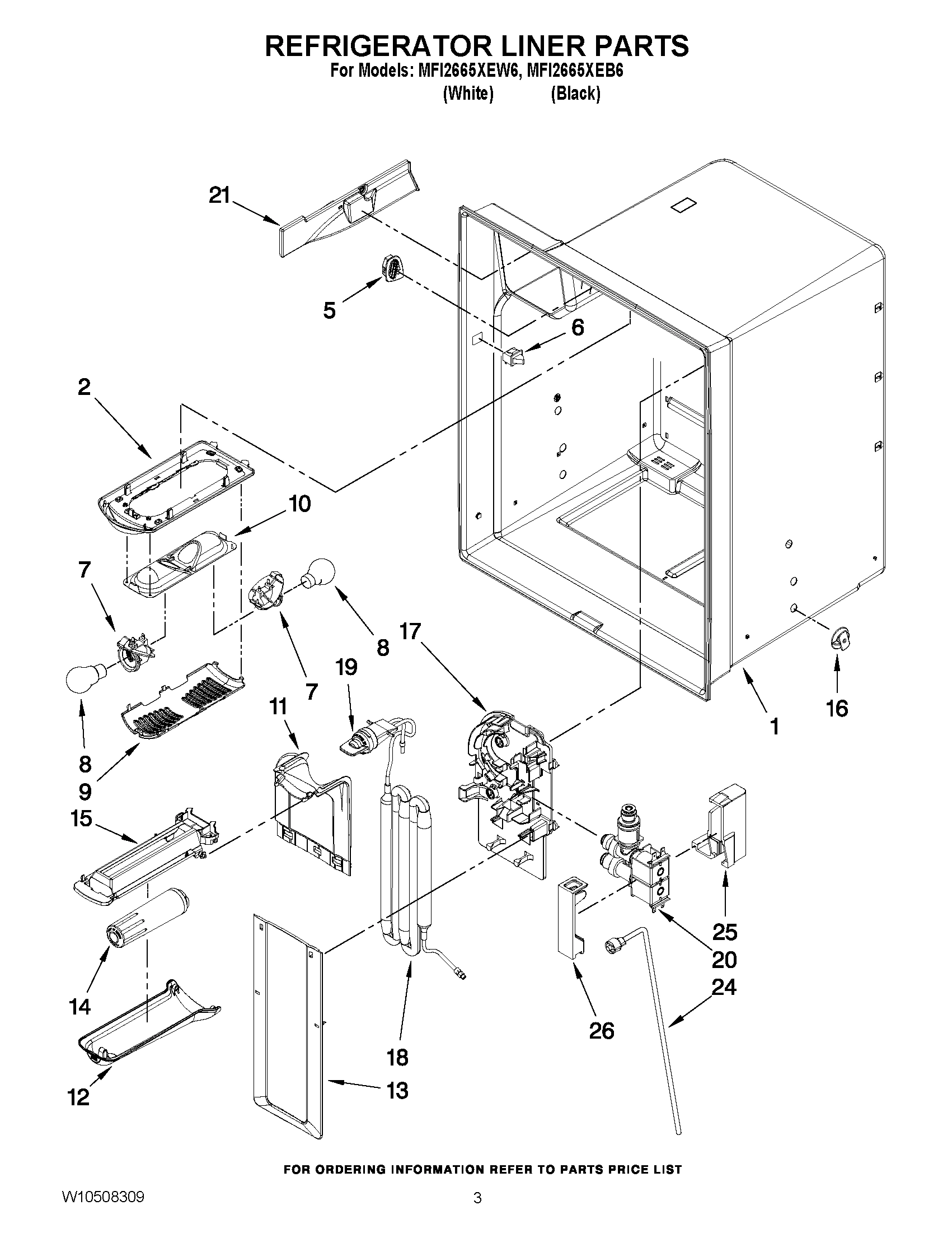 02 - REFRIGERATOR LINER PARTS