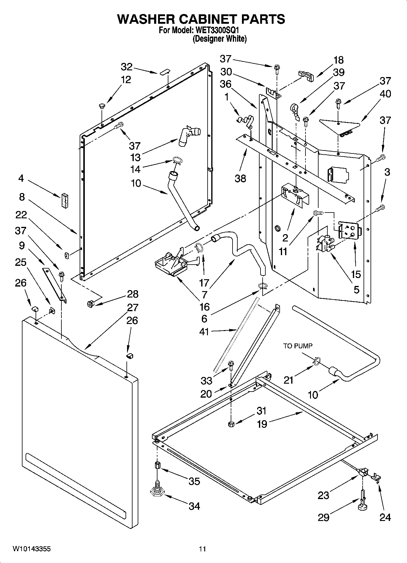 07 - WASHER CABINET PARTS
