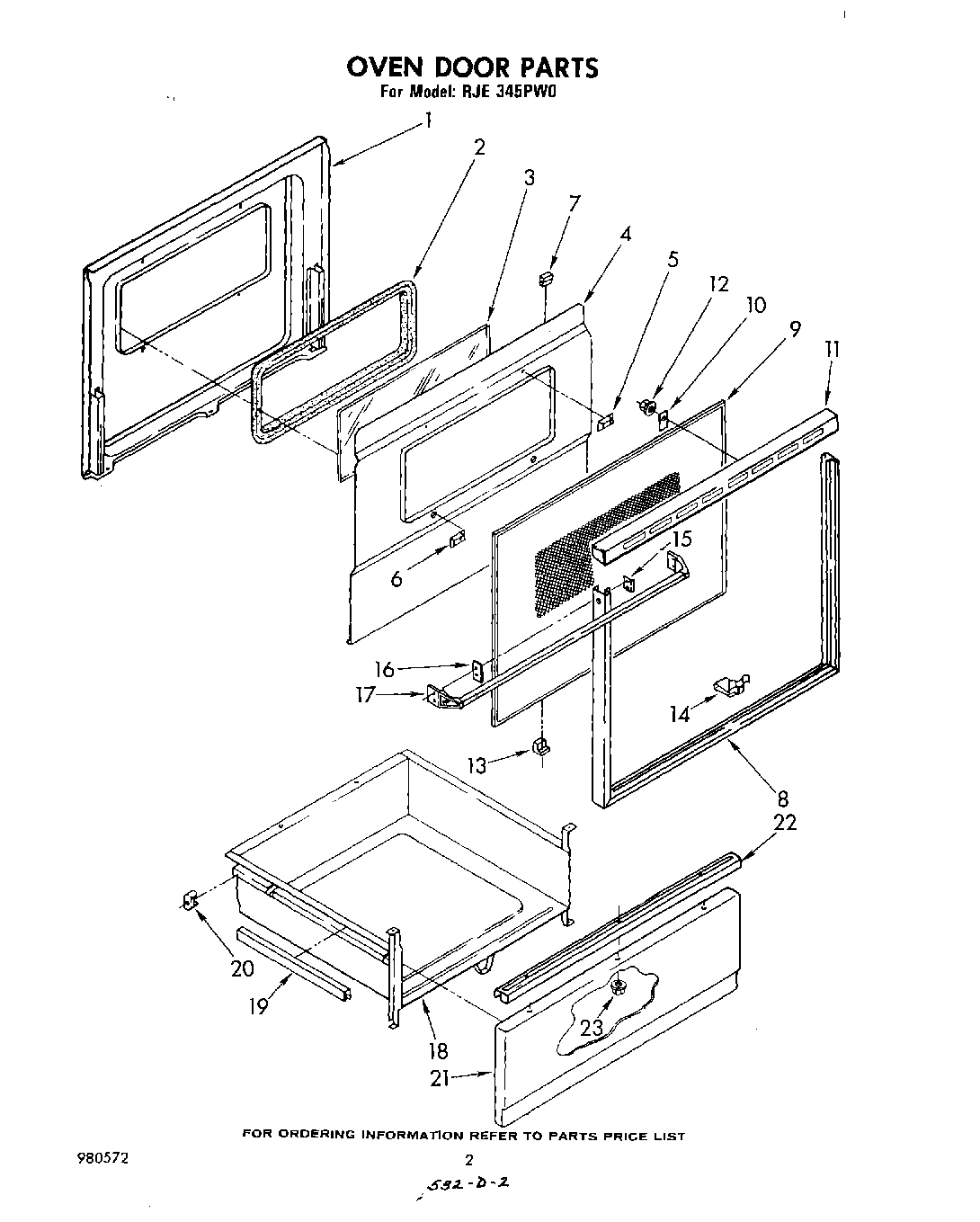 02 - OVEN DOOR PARTS