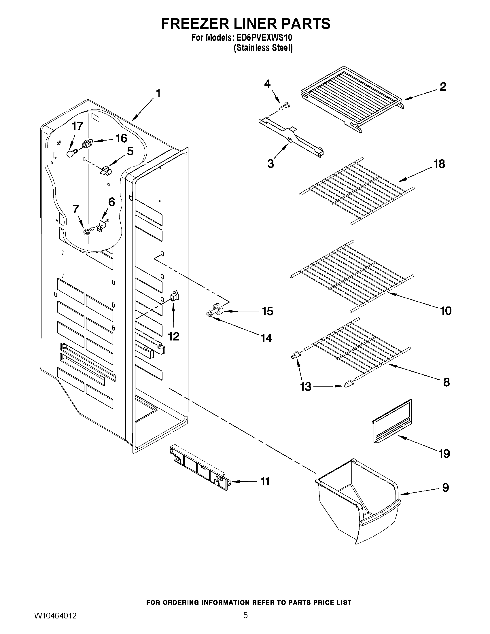 04 - FREEZER LINER PARTS