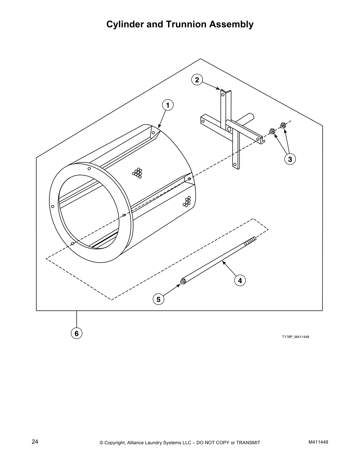 Cylinder and Trunnion Assembly