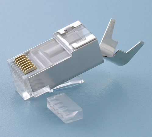 RJ45 Cat6A 10 Gig Shielded Connector, w/Liner. 100/Bag. - NSI 