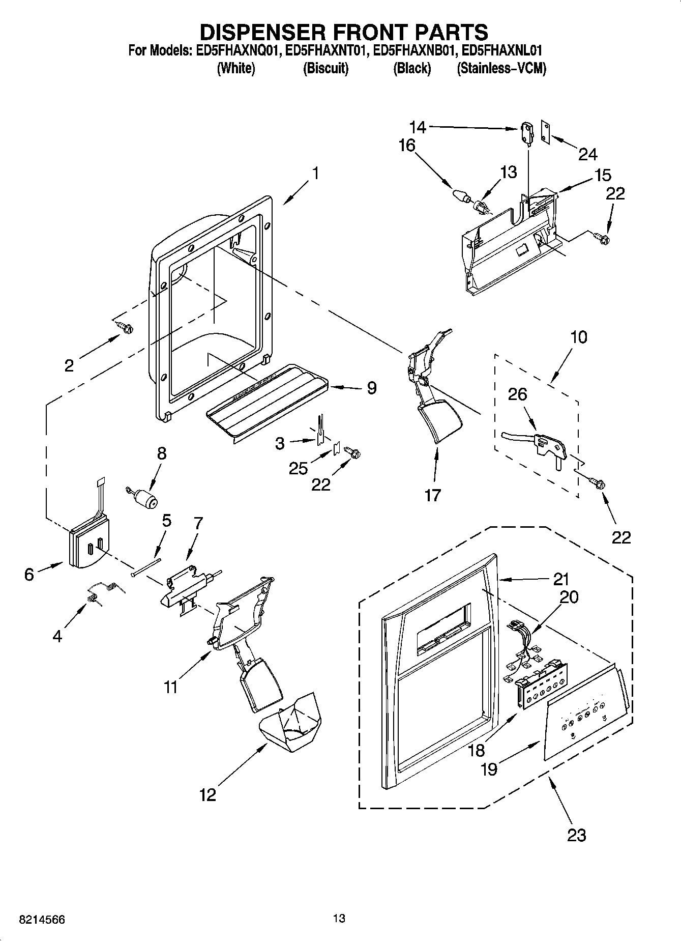 08 - DISPENSER FRONT PARTS