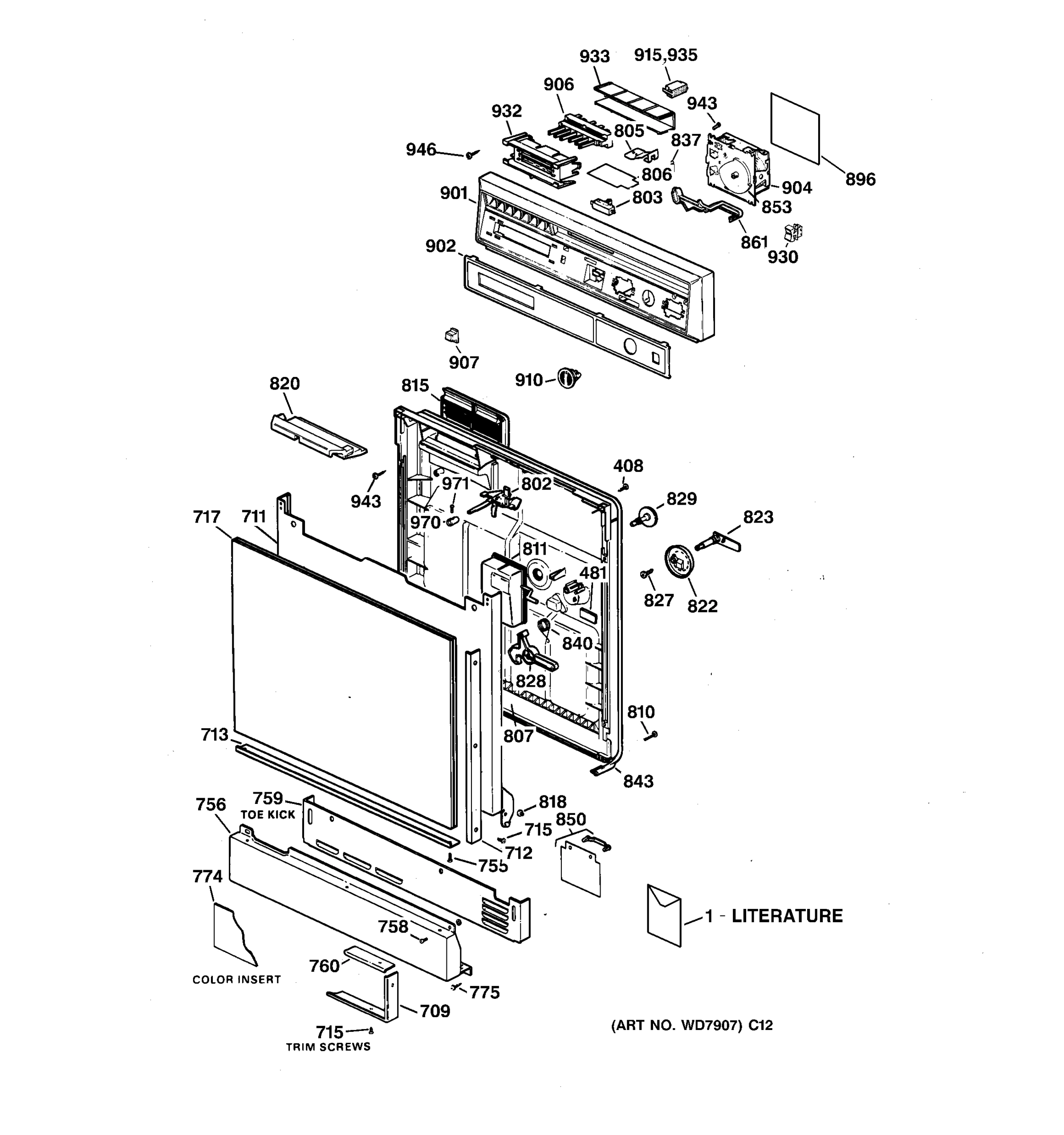 ESCUTCHEON & DOOR ASSEMBLY