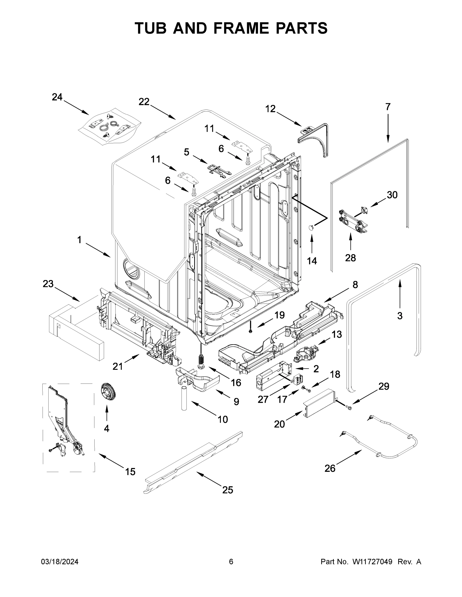 04 - TUB AND FRAME PARTS