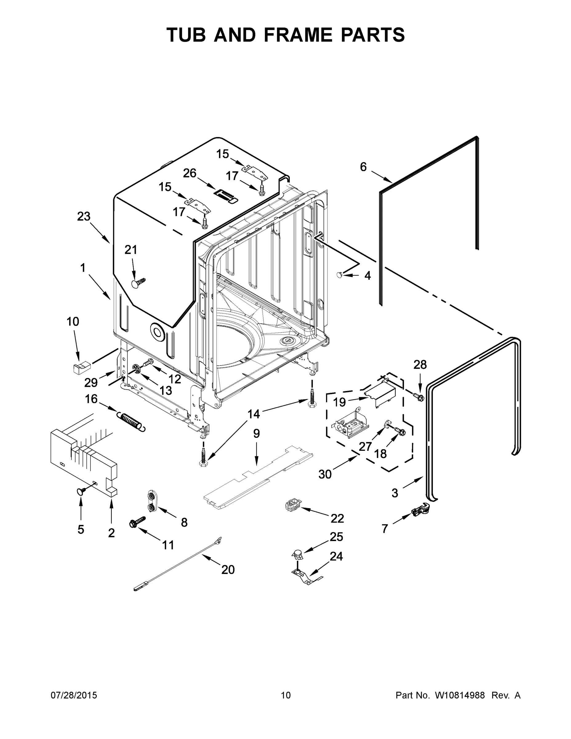 06 - TUB AND FRAME PARTS