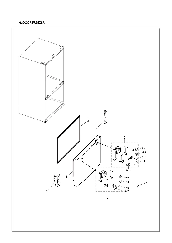 Freezer Door Parts
