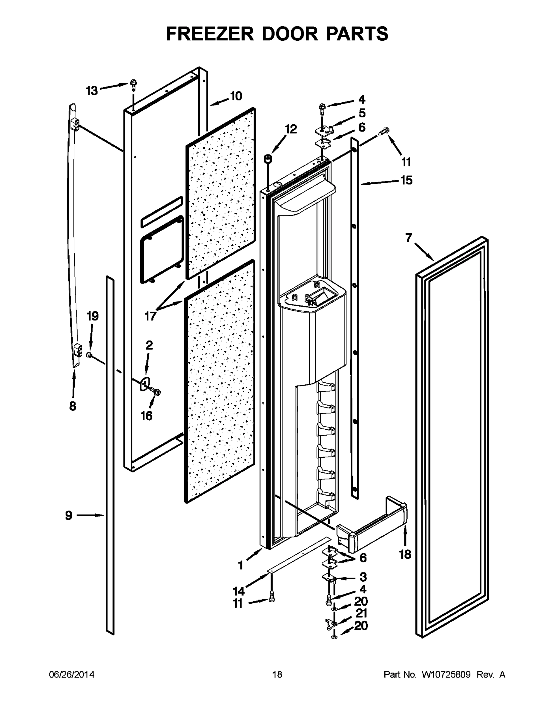 10 - FREEZER DOOR PARTS