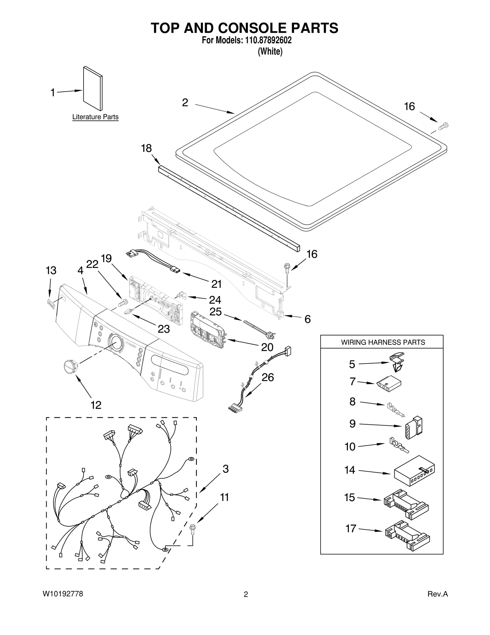 TOP AND CONSOLE PARTS