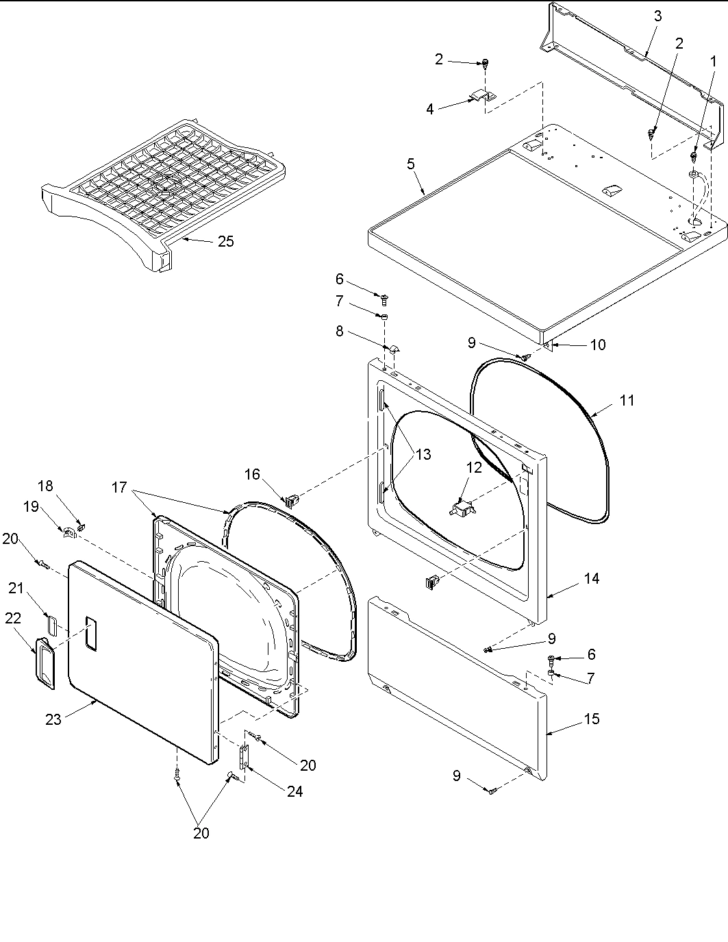 03 - DOOR AND FRONT, ACCESS, AND TOP PANELS
