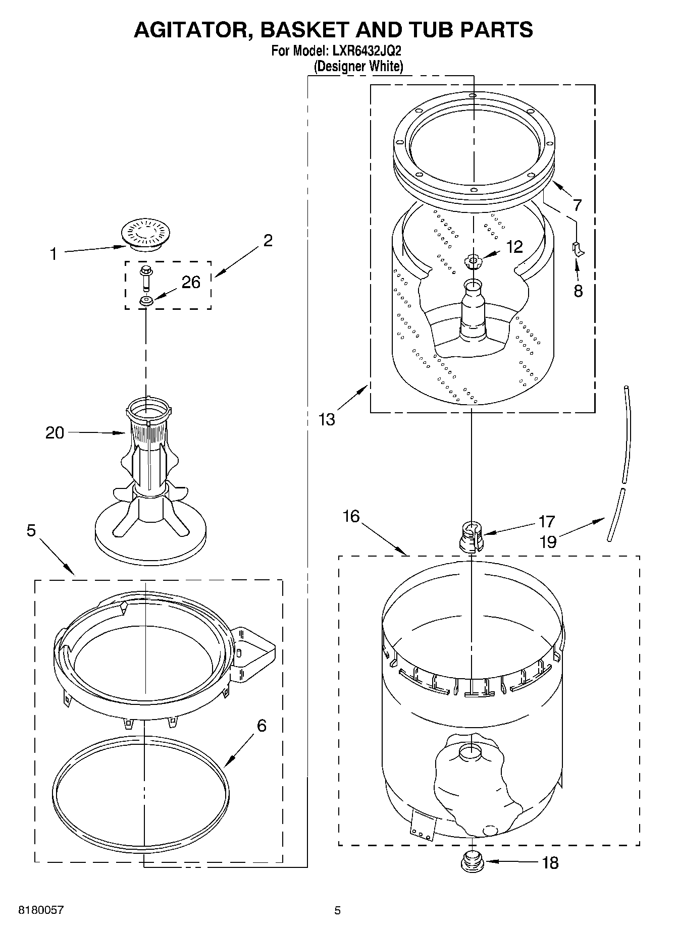 03 - AGITATOR, BASKET AND TUB PARTS