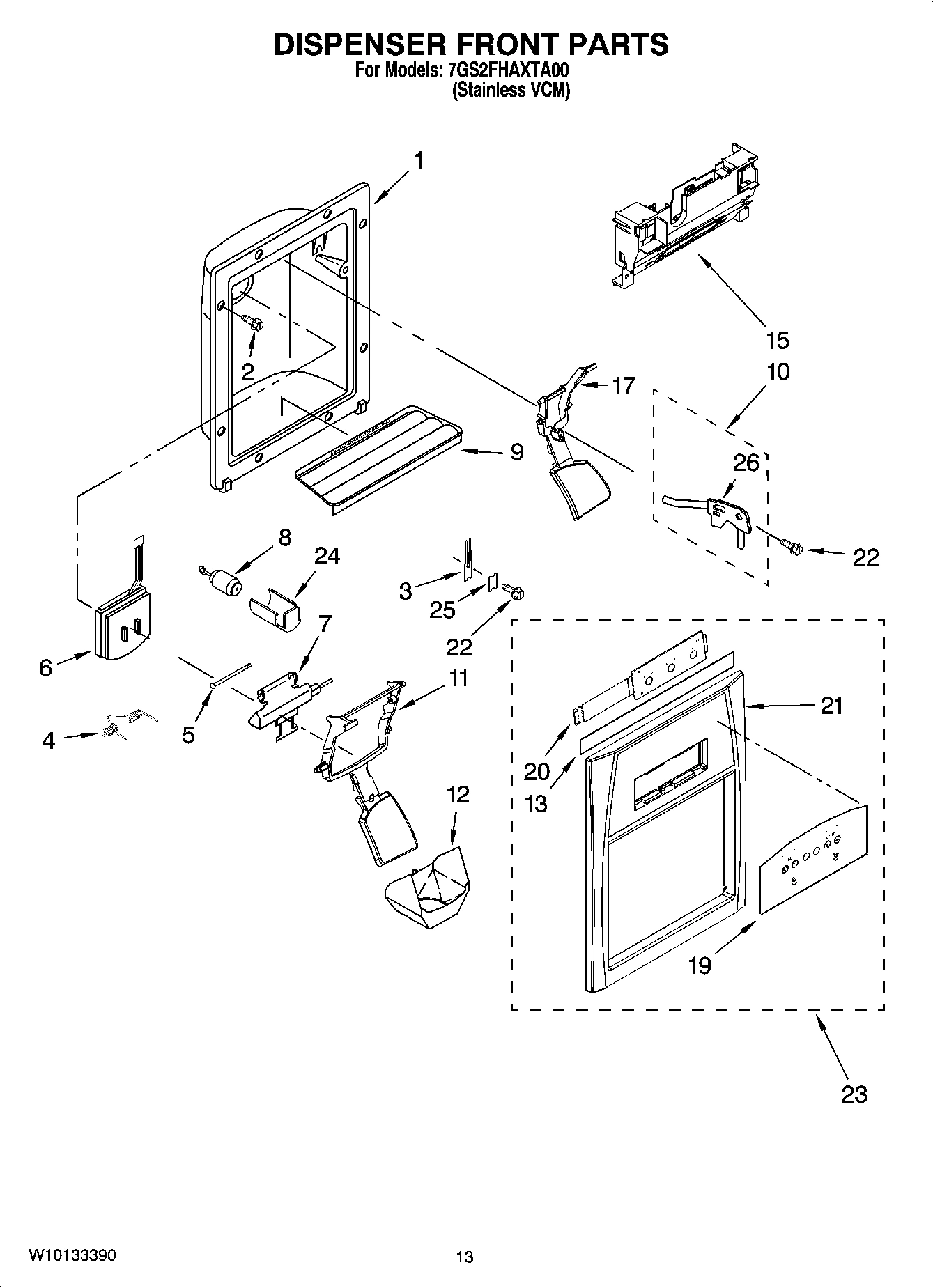 08 - DISPENSER FRONT PARTS
