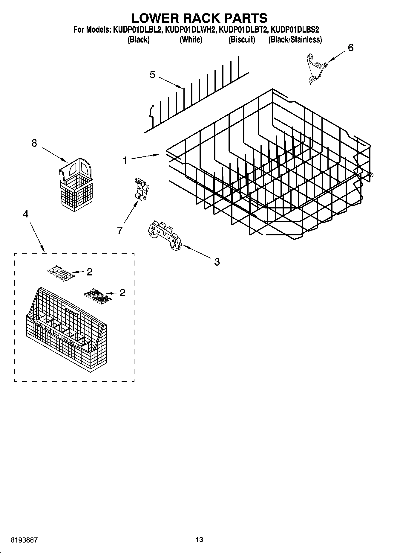 10 - LOWER RACK PARTS