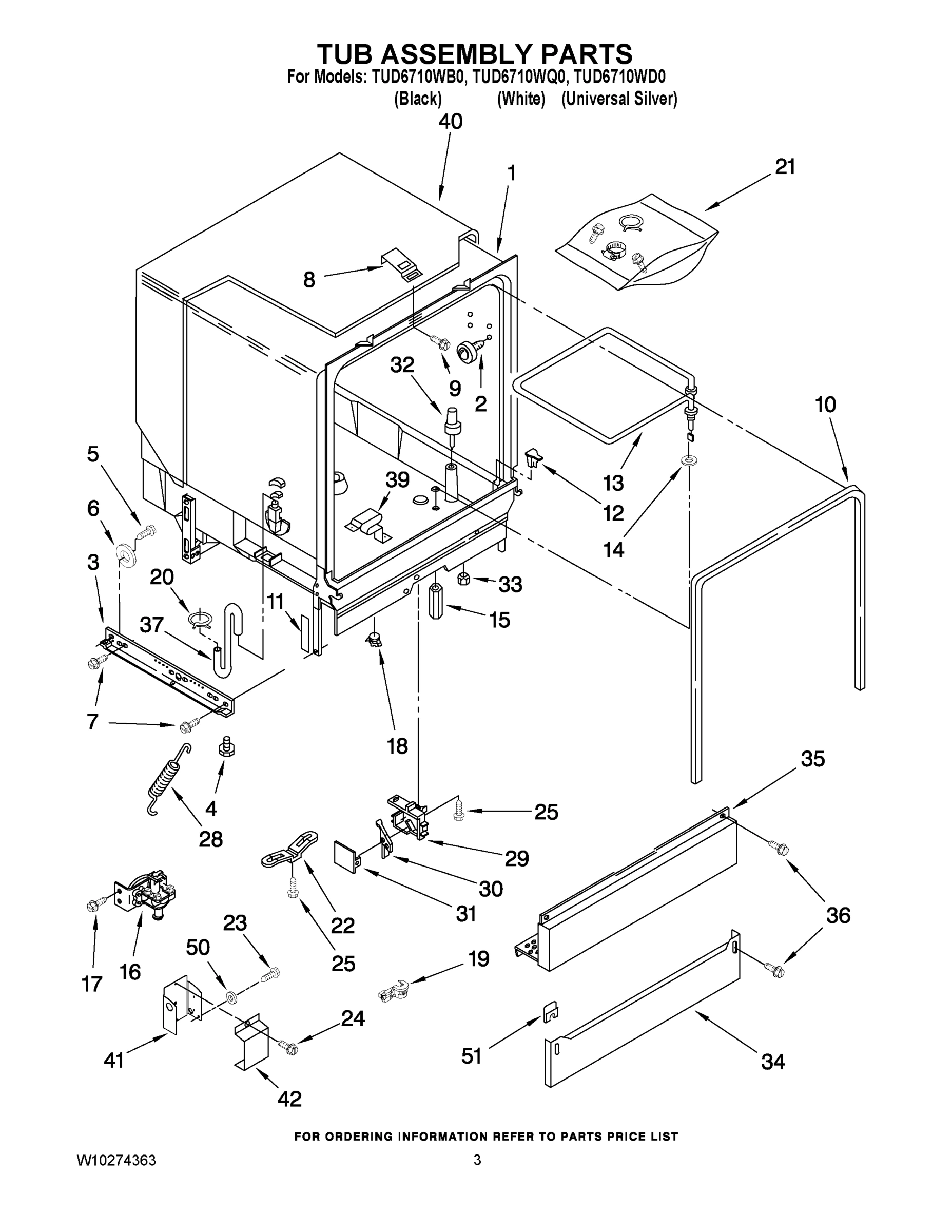 03 - TUB ASSEMBLY PARTS