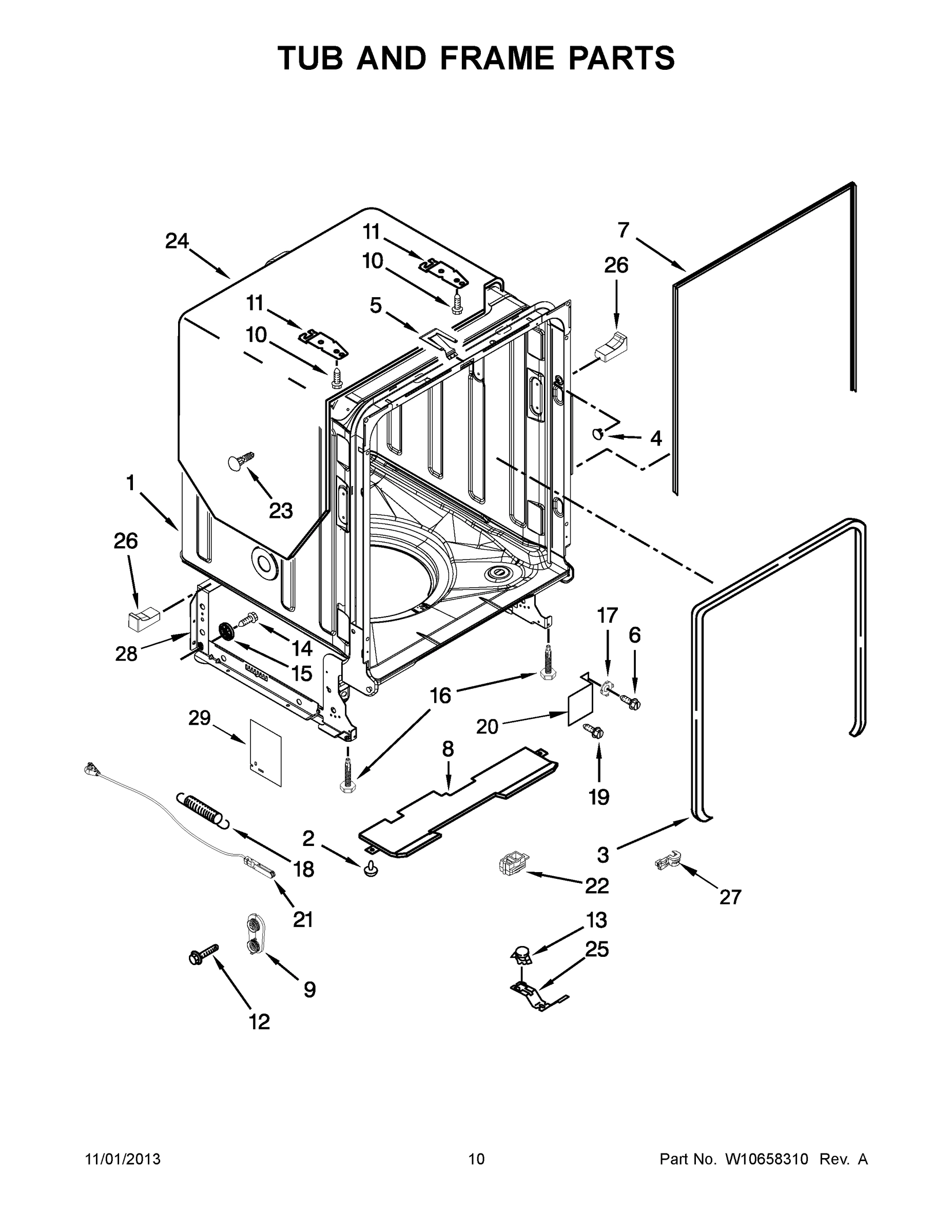 06 - TUB AND FRAME PARTS