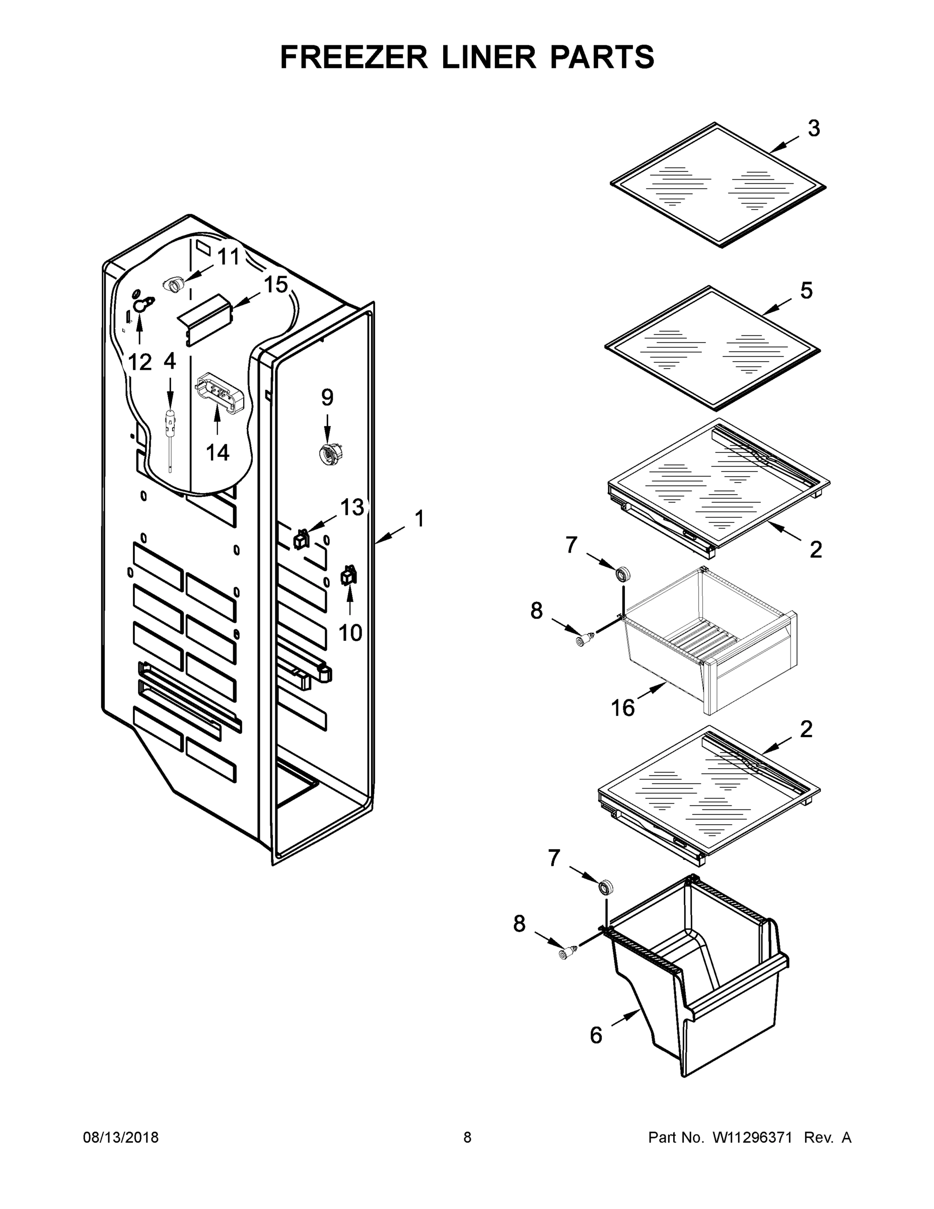 05 - FREEZER LINER PARTS