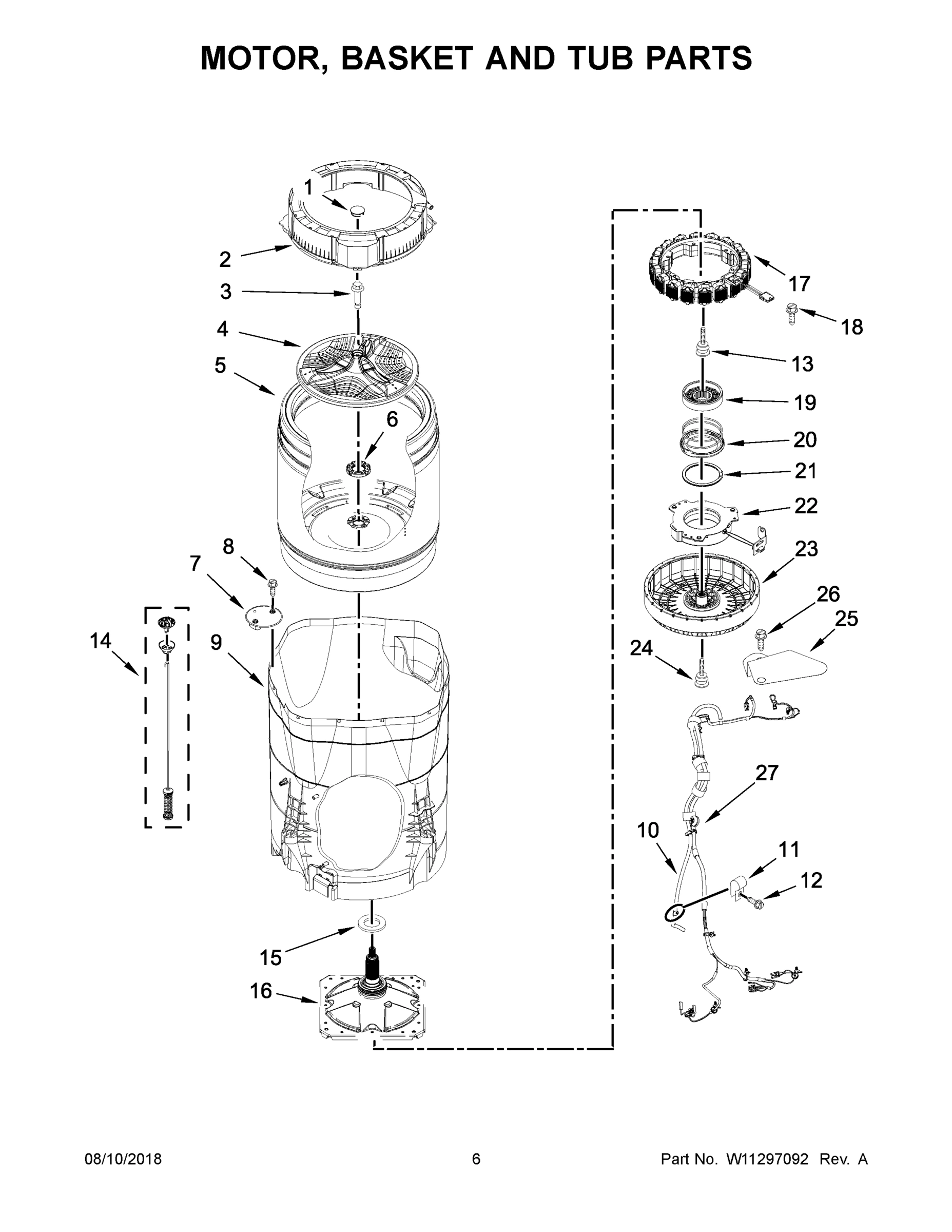 04 - MOTOR, BASKET AND TUB PARTS
