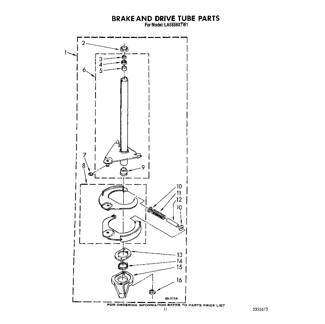 10 - BRAKE AND DRIVE TUBE