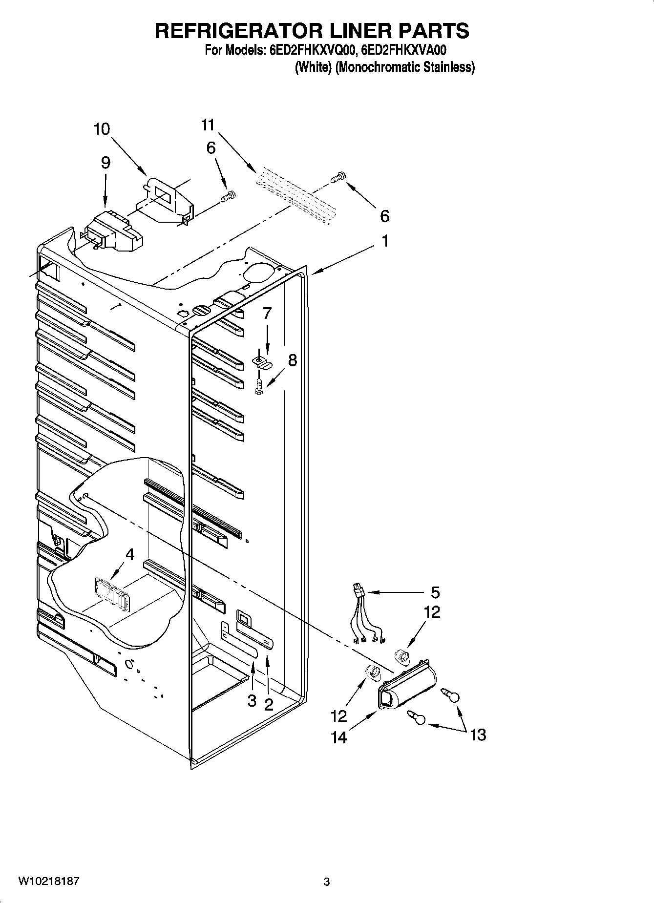 02 - REFRIGERATOR LINER PARTS