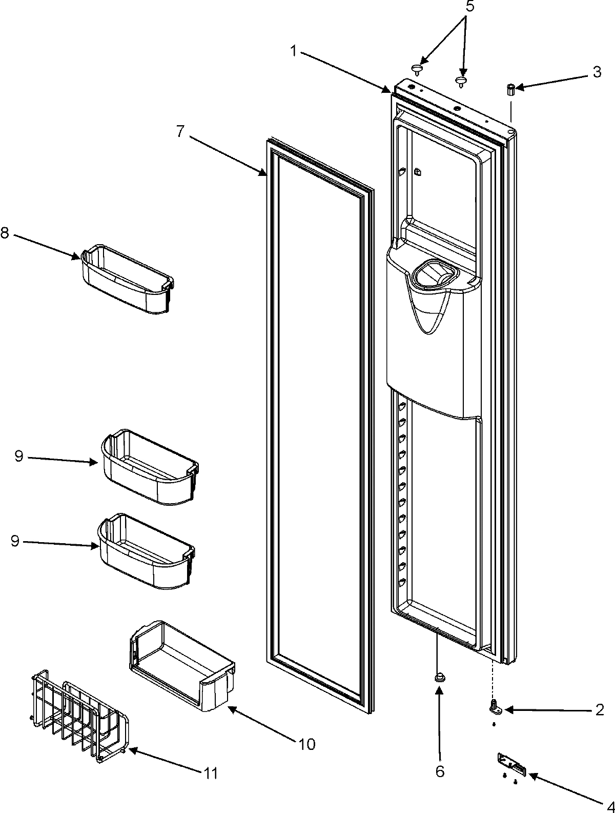 10 - FREEZER DOOR