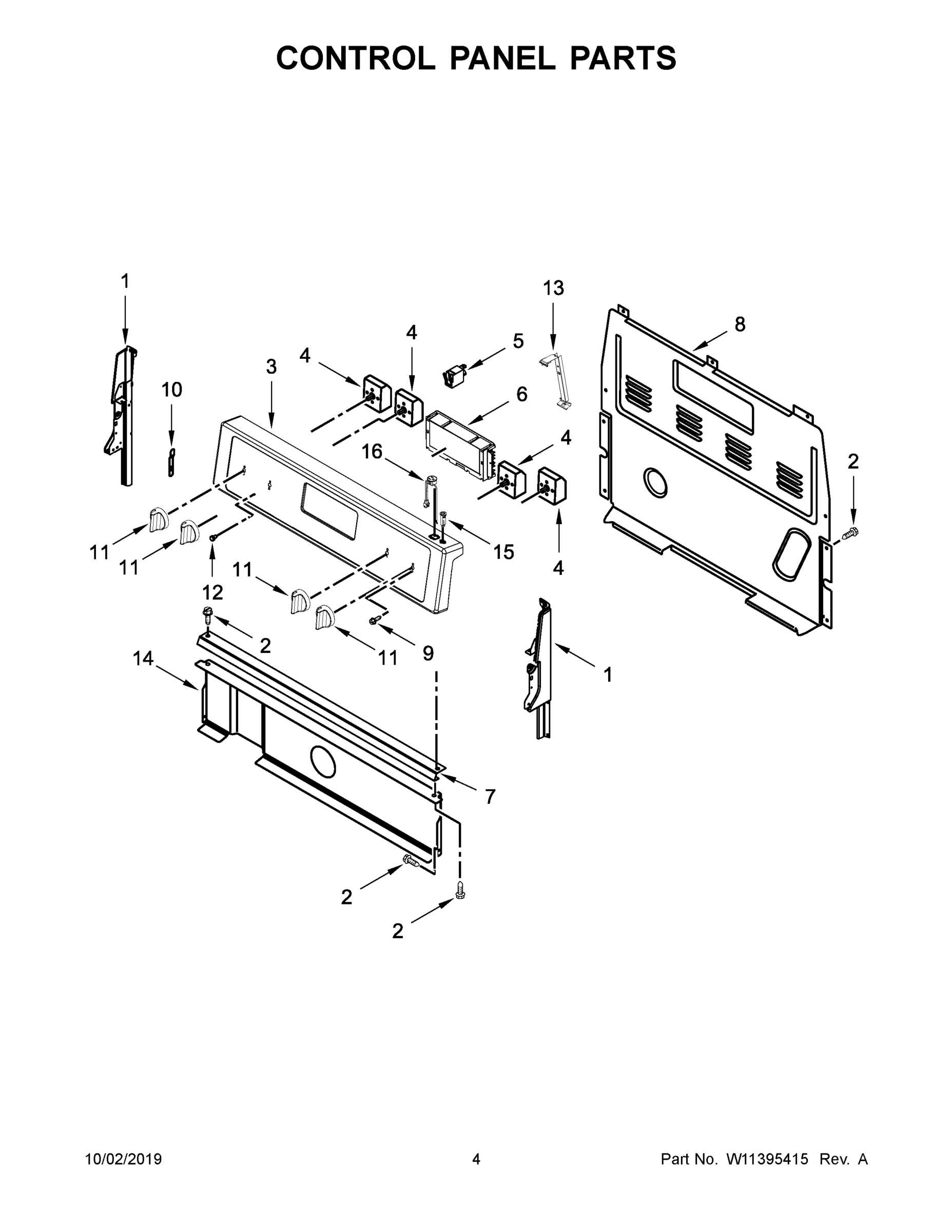 03 - CONTROL PANEL PARTS