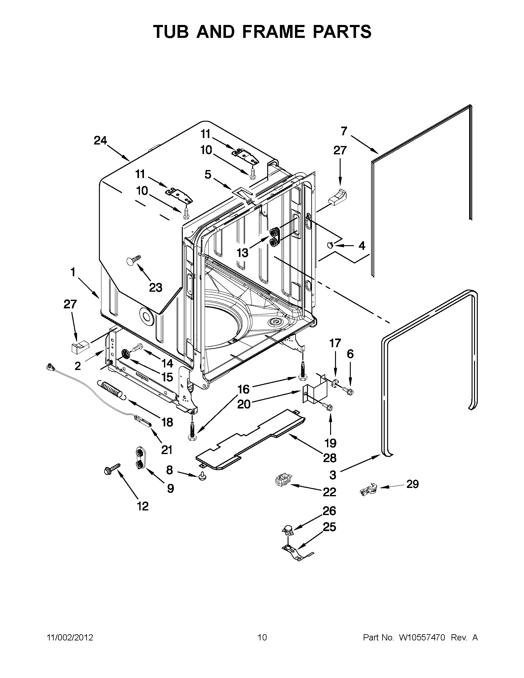 05 - TUB AND FRAME PARTS